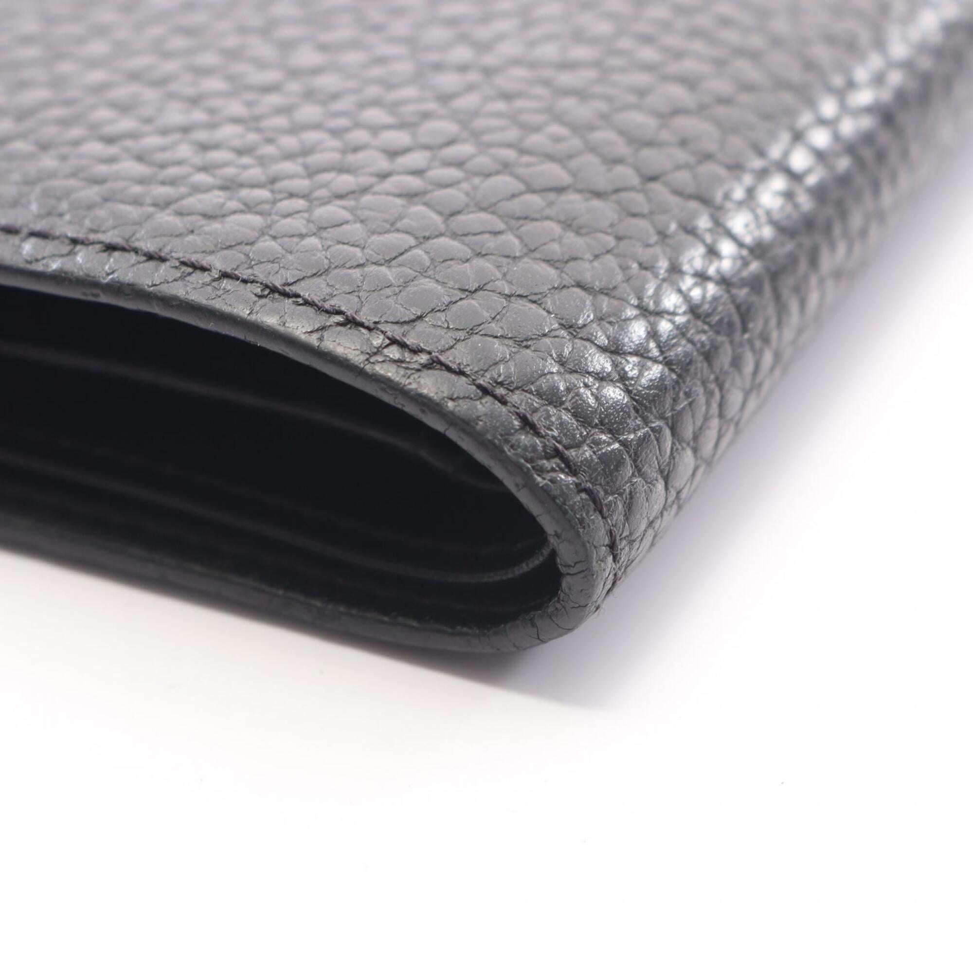 Louis Vuitton Black Leather Wallet (Bi-Fold) (Pre-Owned)