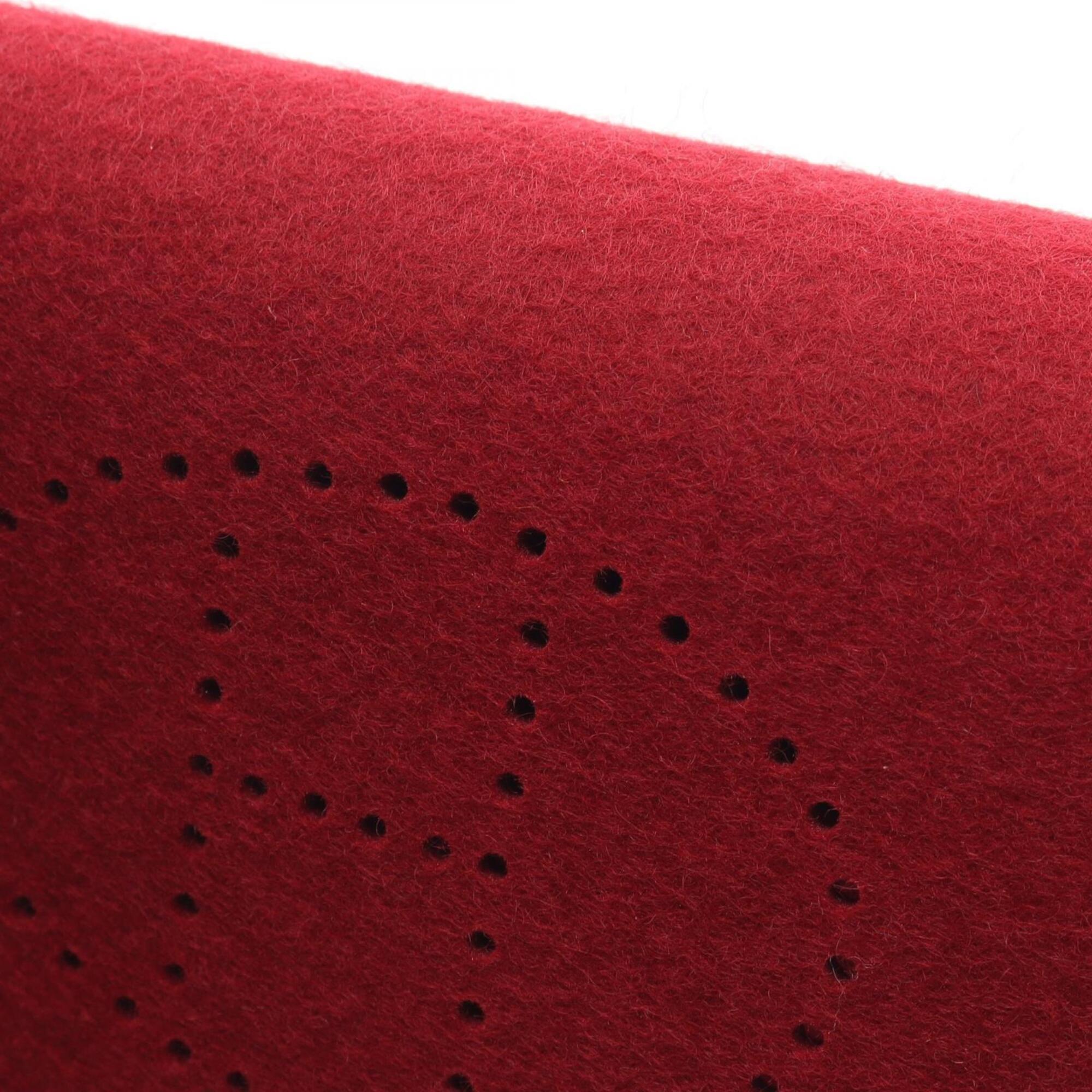 Hermes Red Color Felt Handbag Pouch (Pre-Owned)