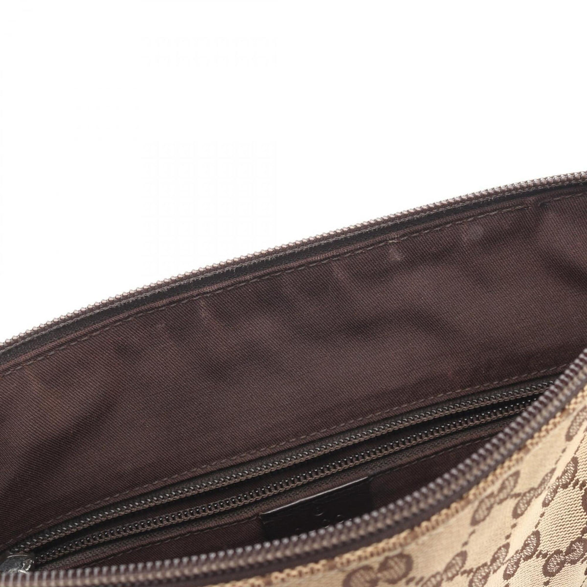 Gucci Beige Brown Canvas Leather Handbag Shoulder Bag (Pre-Owned)