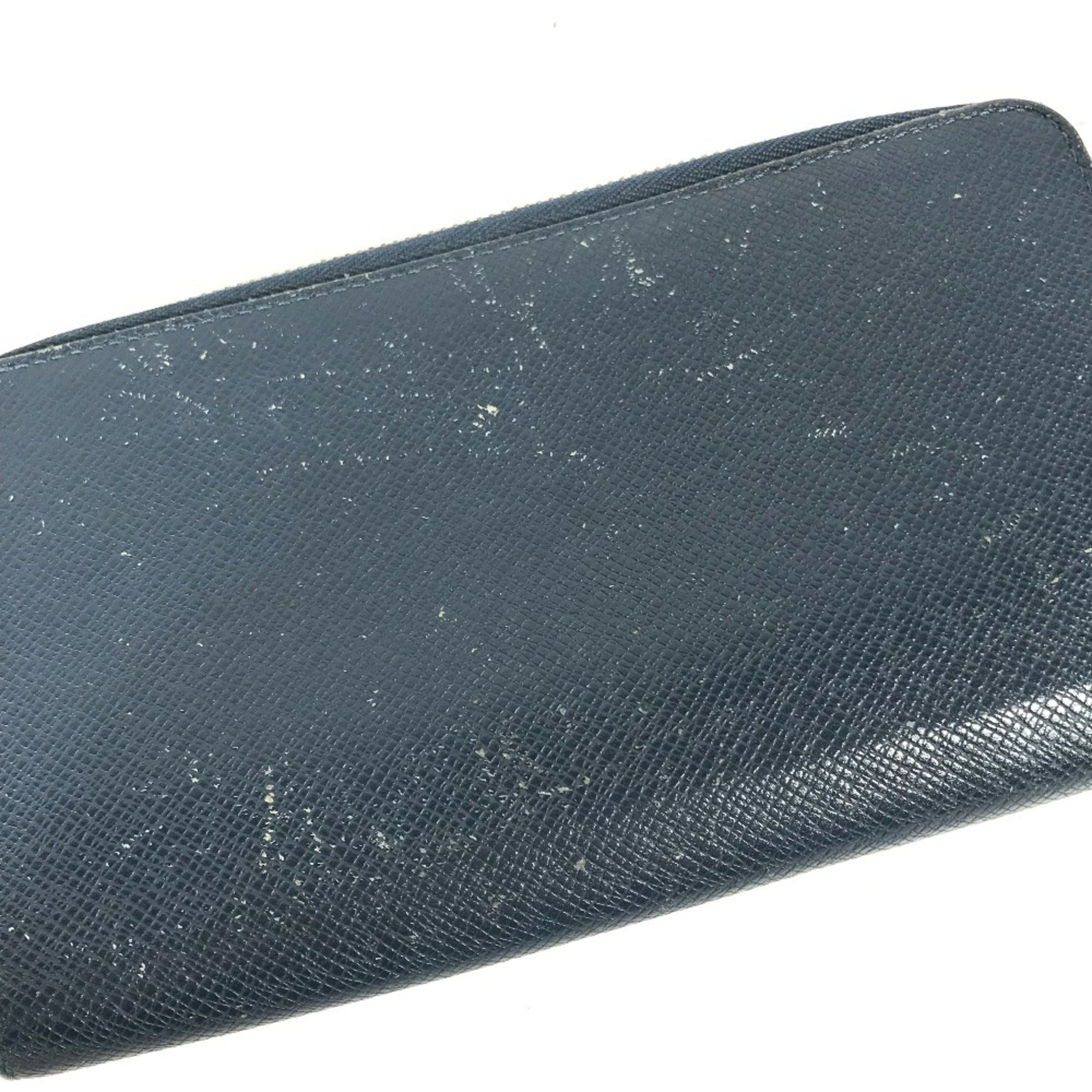Louis Vuitton Taiga Blue Taiga Leather Long Wallet (Bi-Fold) (Pre-Owned)