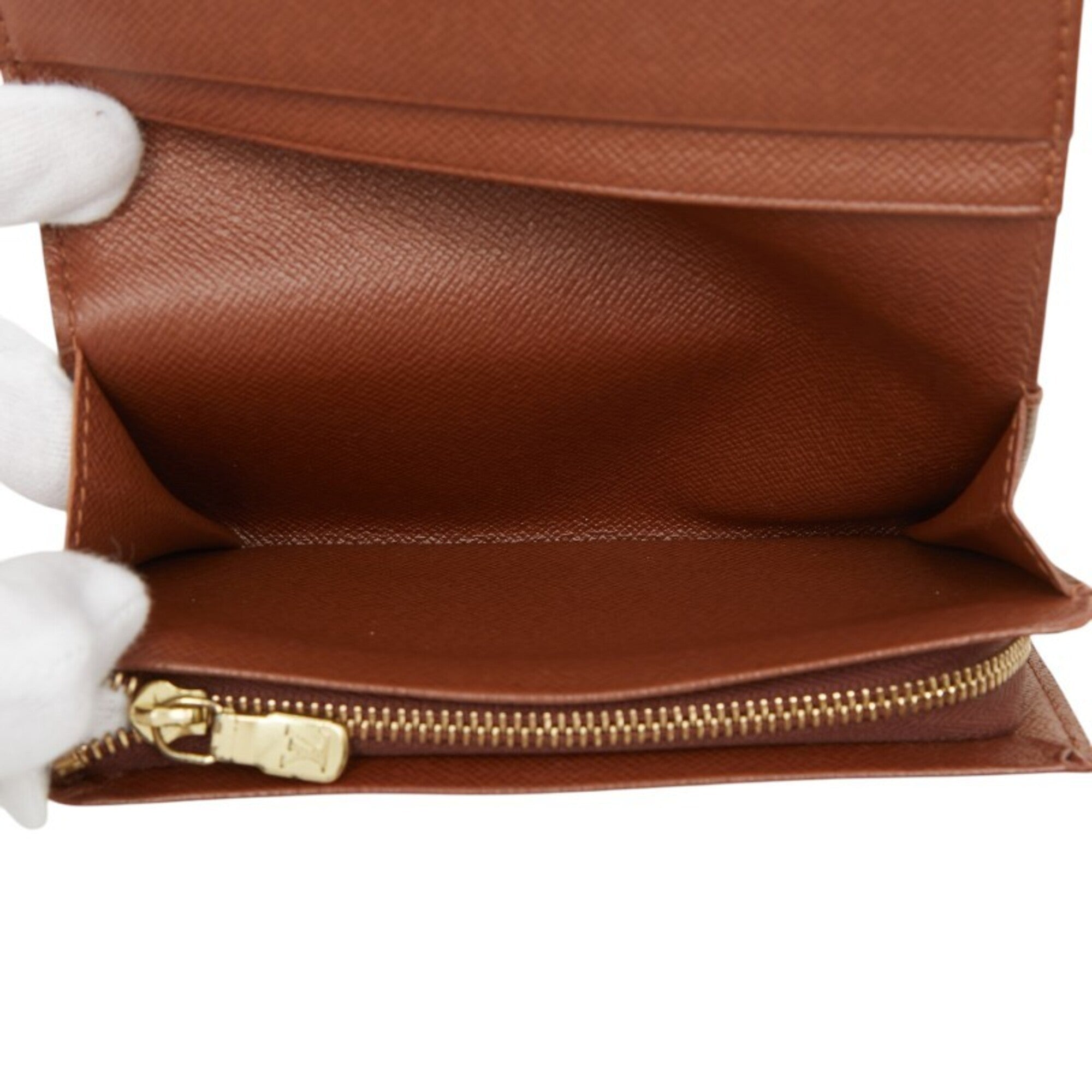 Louis Vuitton Brown Pvc Leather Long Wallet (Bi-Fold) (Pre-Owned)
