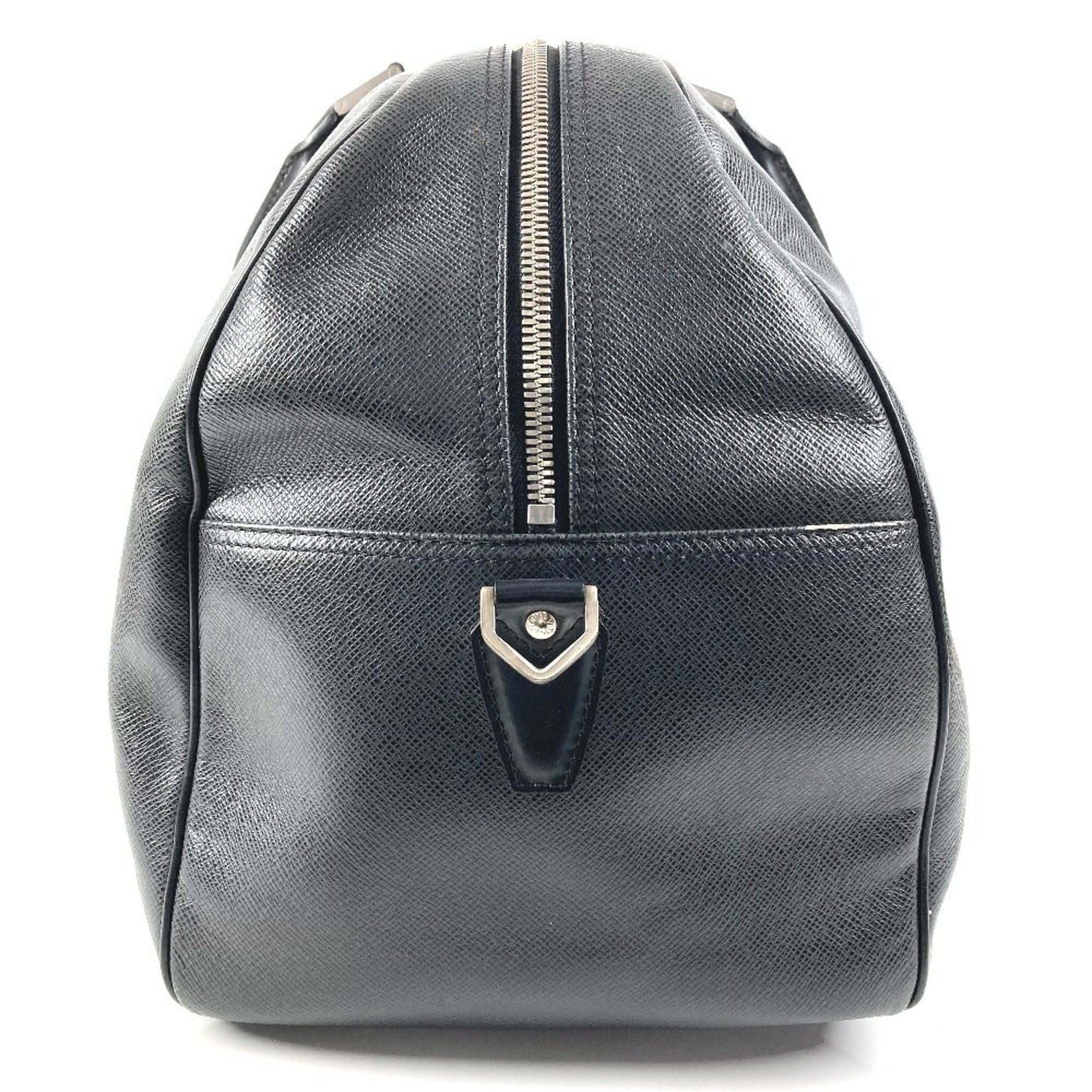 Louis Vuitton Taiga Ardoise Black Taiga Leather Boston Bag (Pre-Owned)