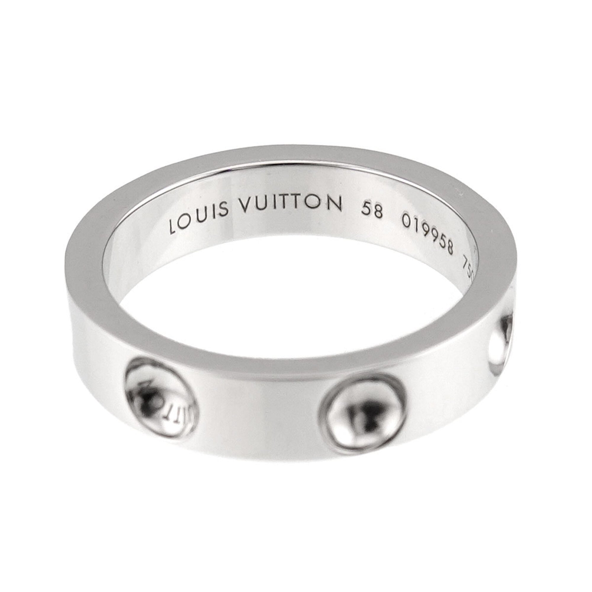 Louis Vuitton White Gold (18K) Band Ring (Pre-Owned)