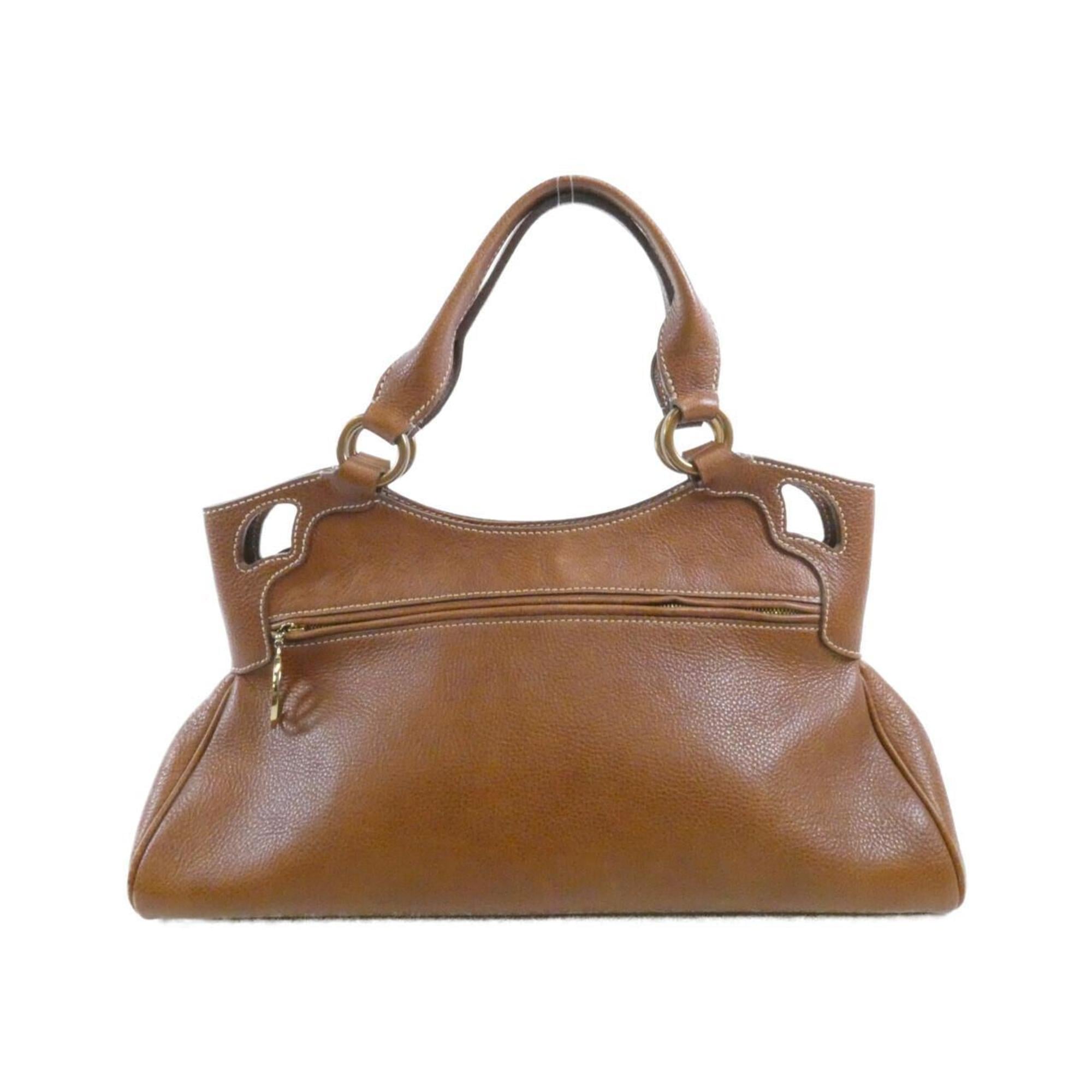 Cartier Brown Camel Leather Handbag (Pre-Owned)