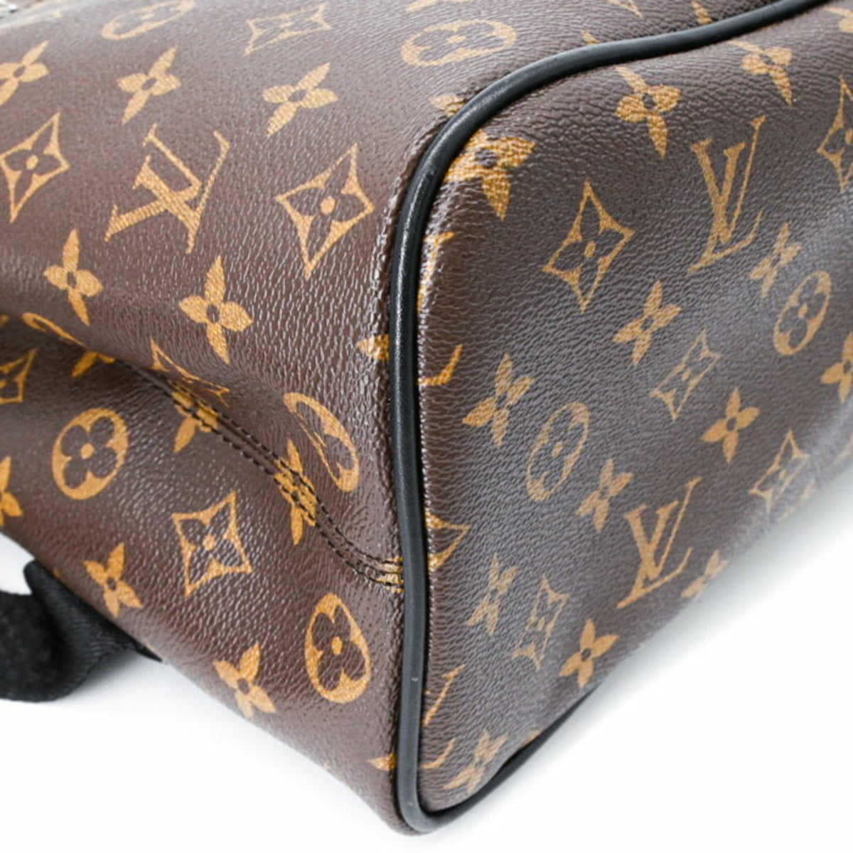 Louis Vuitton Black Brown Monogram Monogram Leather Backpack (Pre-Owned)