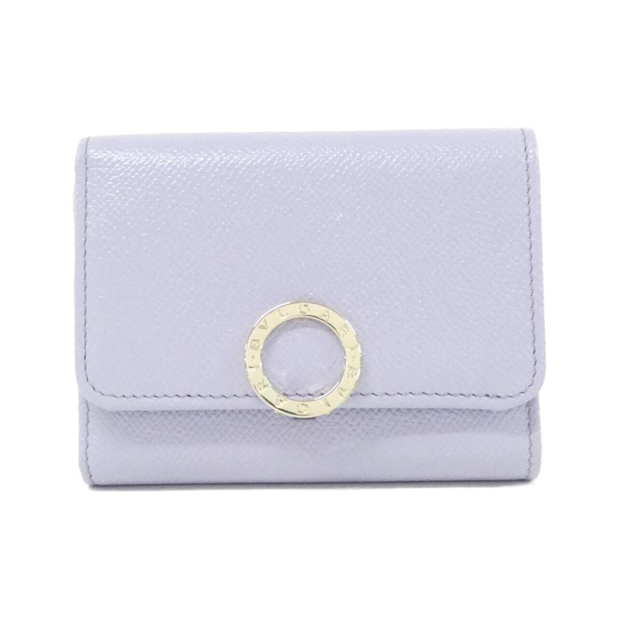 Bvlgari Purple Leather Wallet (Bi-Fold) (Pre-Owned)