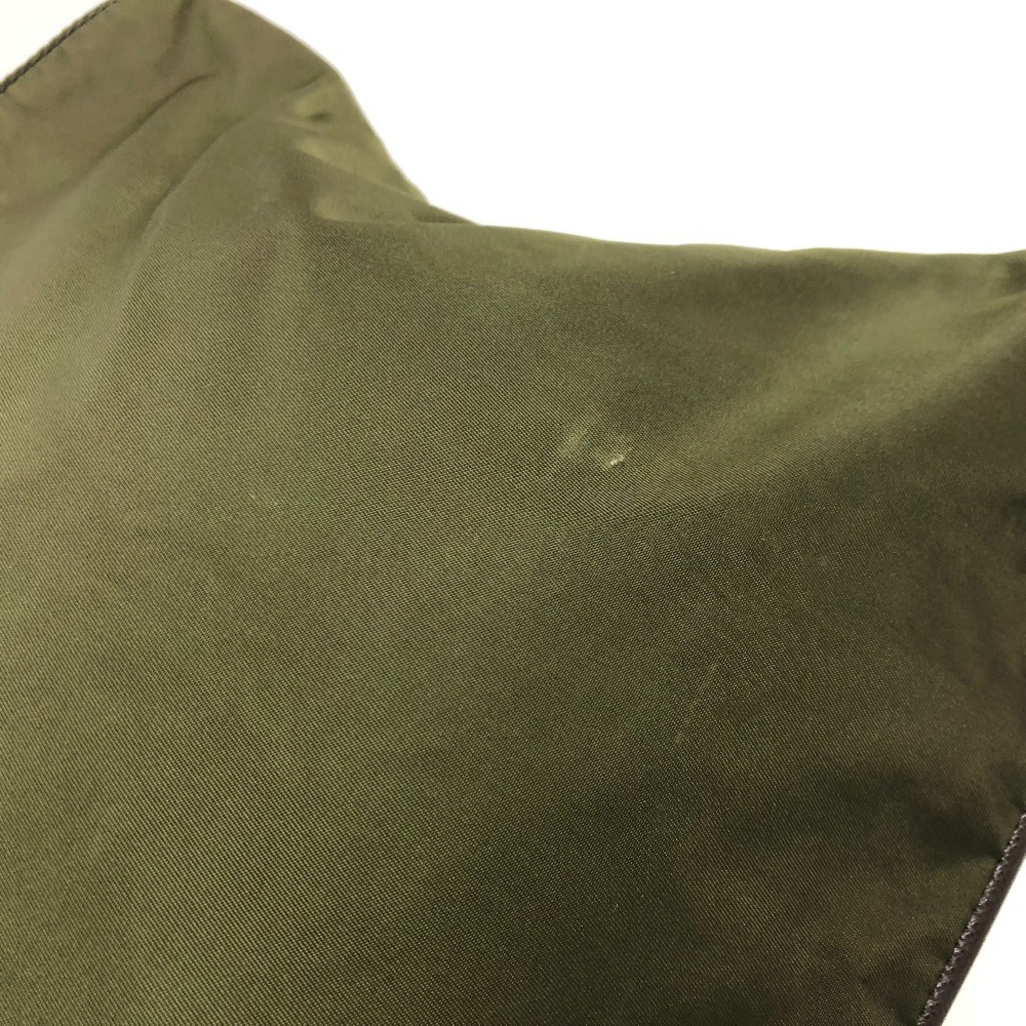 Prada Khaki Nylon Shoulder Bag (Pre-Owned)
