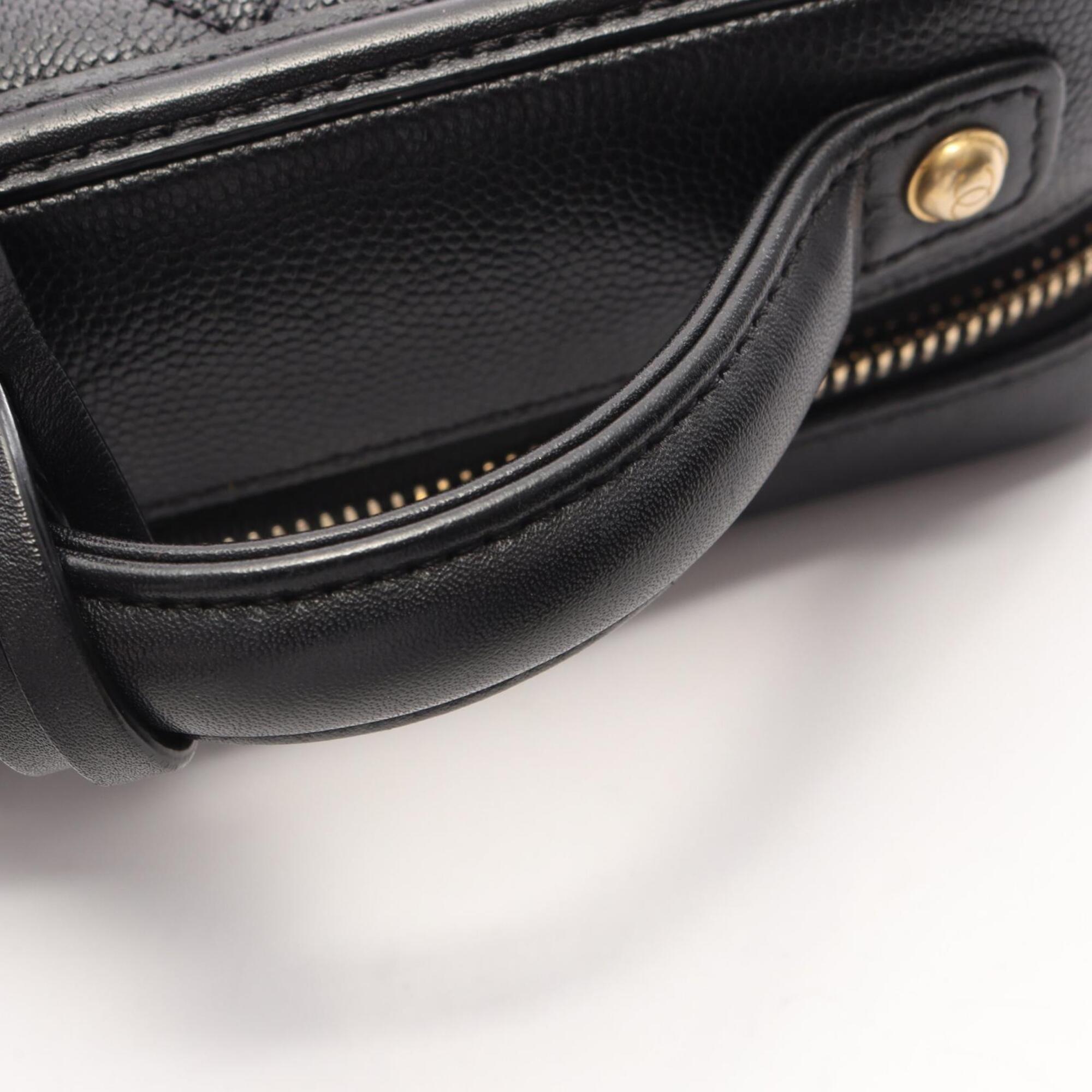 Chanel Black Grained Calfskin Leather Handbag Shoulder Bag Vanity Bag (Pre-Owned)