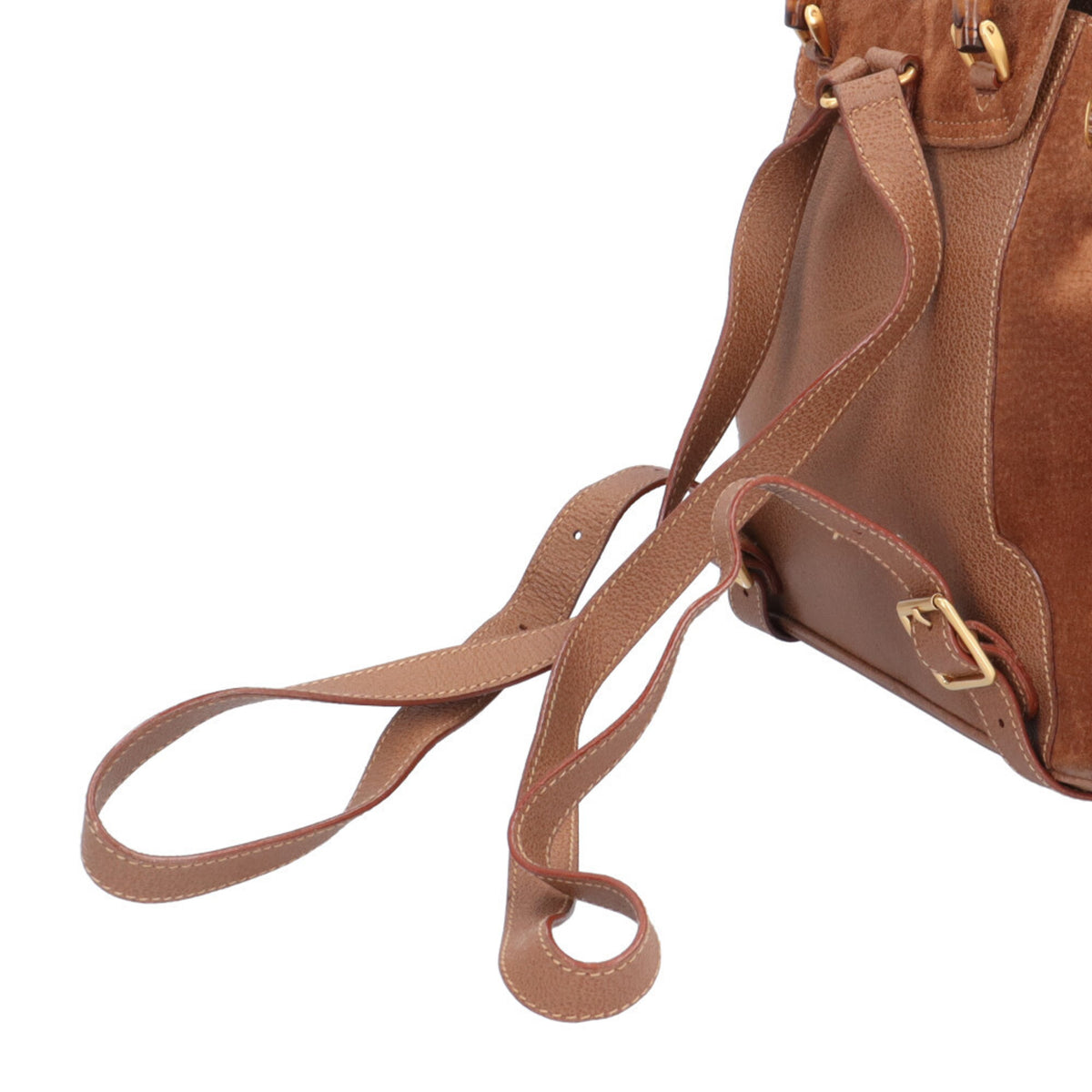 Gucci Brown Suede Leather Backpack (Pre-Owned)