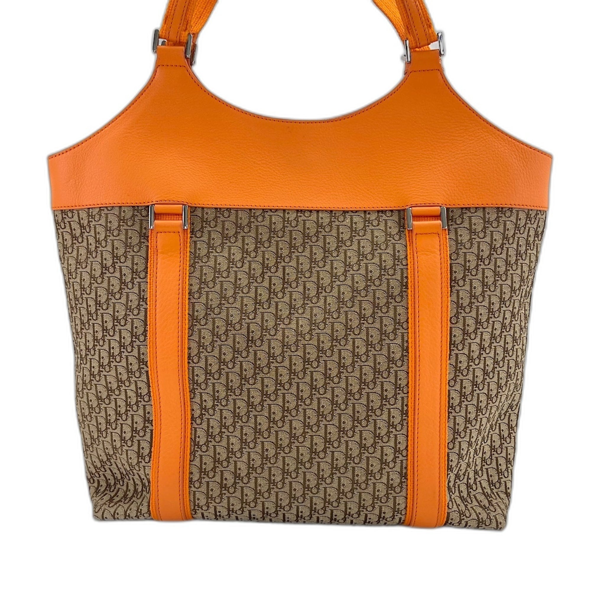 Christian Dior Orange Canvas Tote Bag (Pre-Owned)