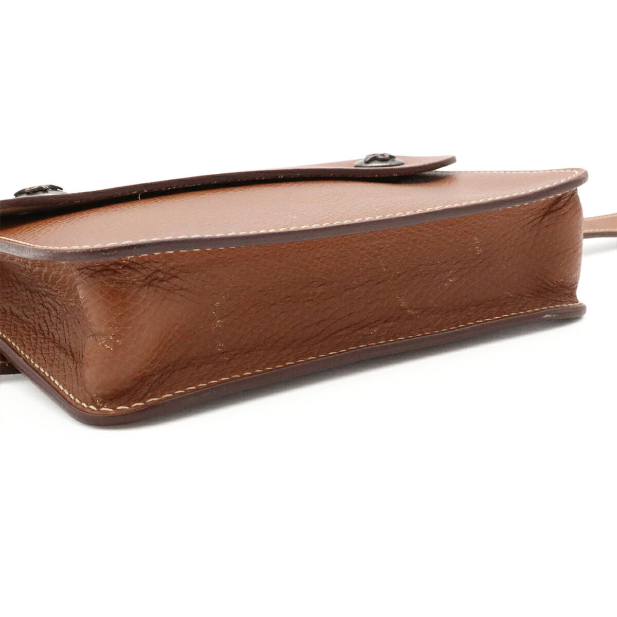 Hermes Brown Leather Clutch Bag Fanny Pack Pochette (Pre-Owned)