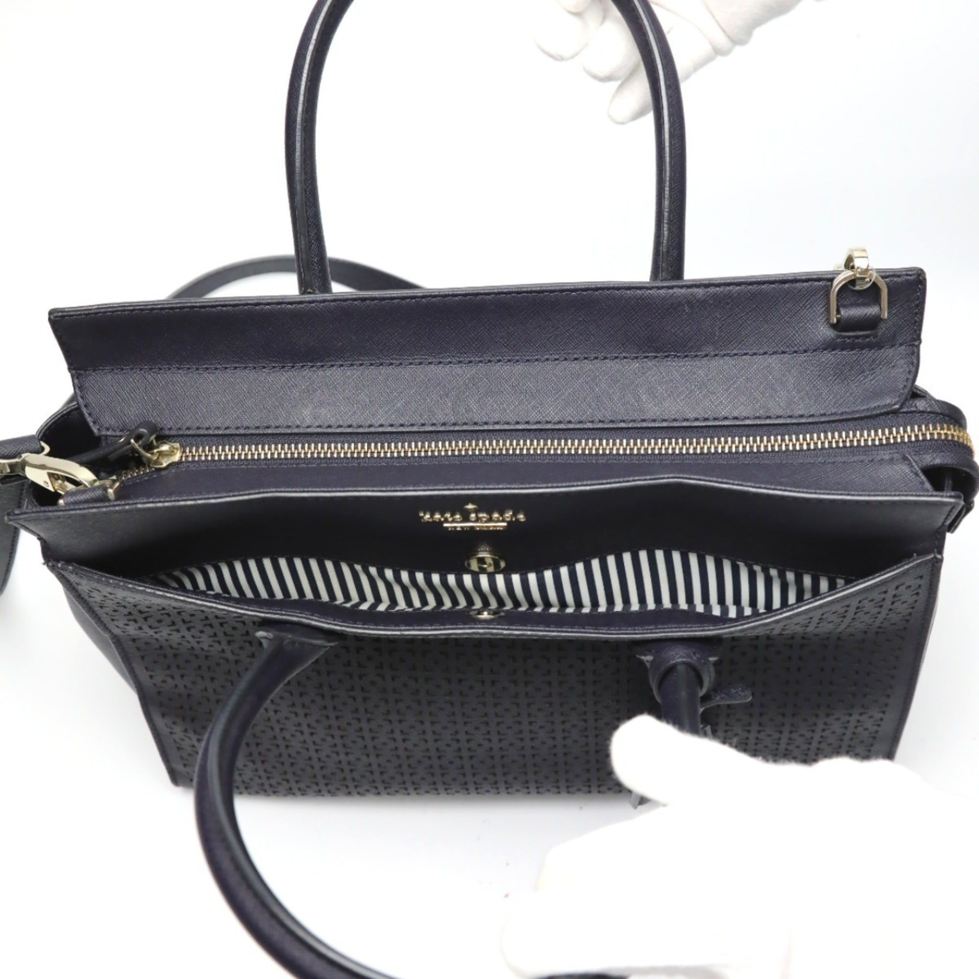 Kate Spade Navy Handbag Shoulder Bag (Pre-Owned)