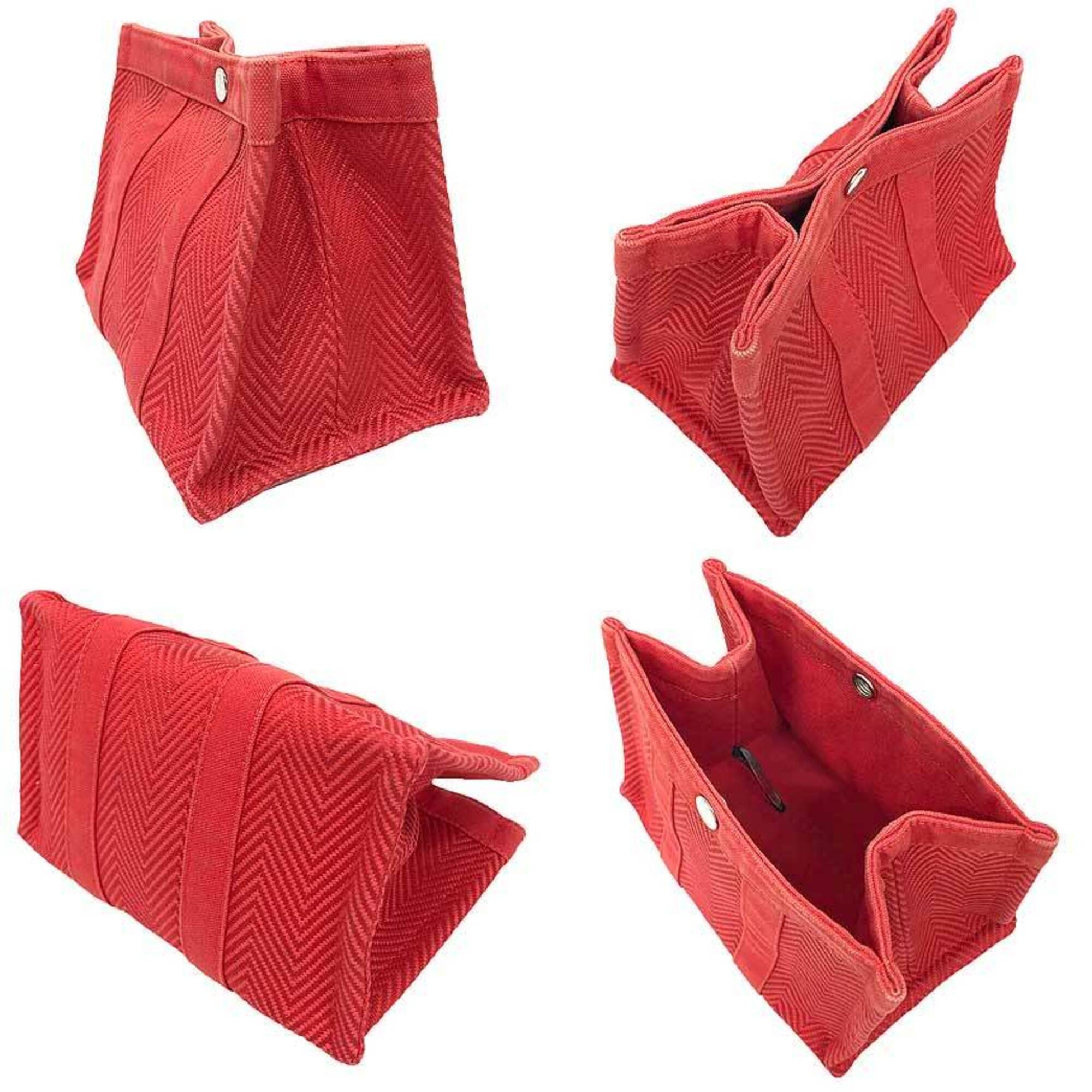 Hermes Red Color Cotton Pouch (Pre-Owned)