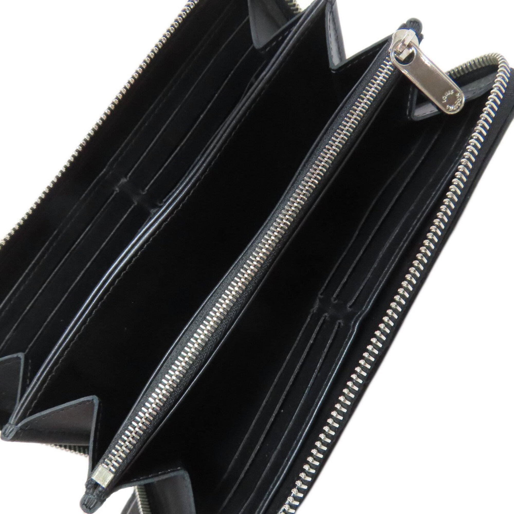 Louis Vuitton Mahina Black Mahina Leather Long Wallet (Bi-Fold) (Pre-Owned)