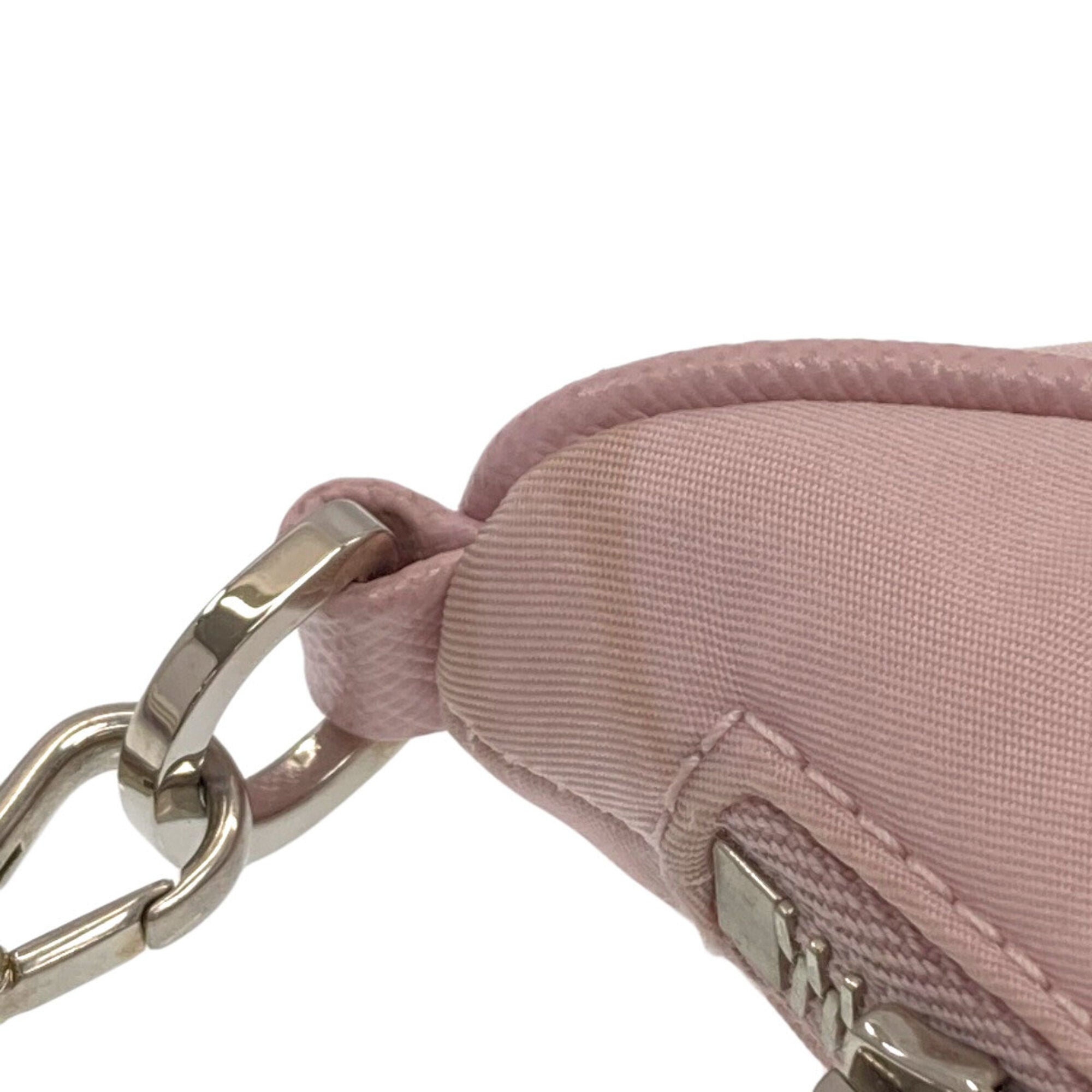Prada Pink Nylon Pouch Shoulder Bag (Pre-Owned)
