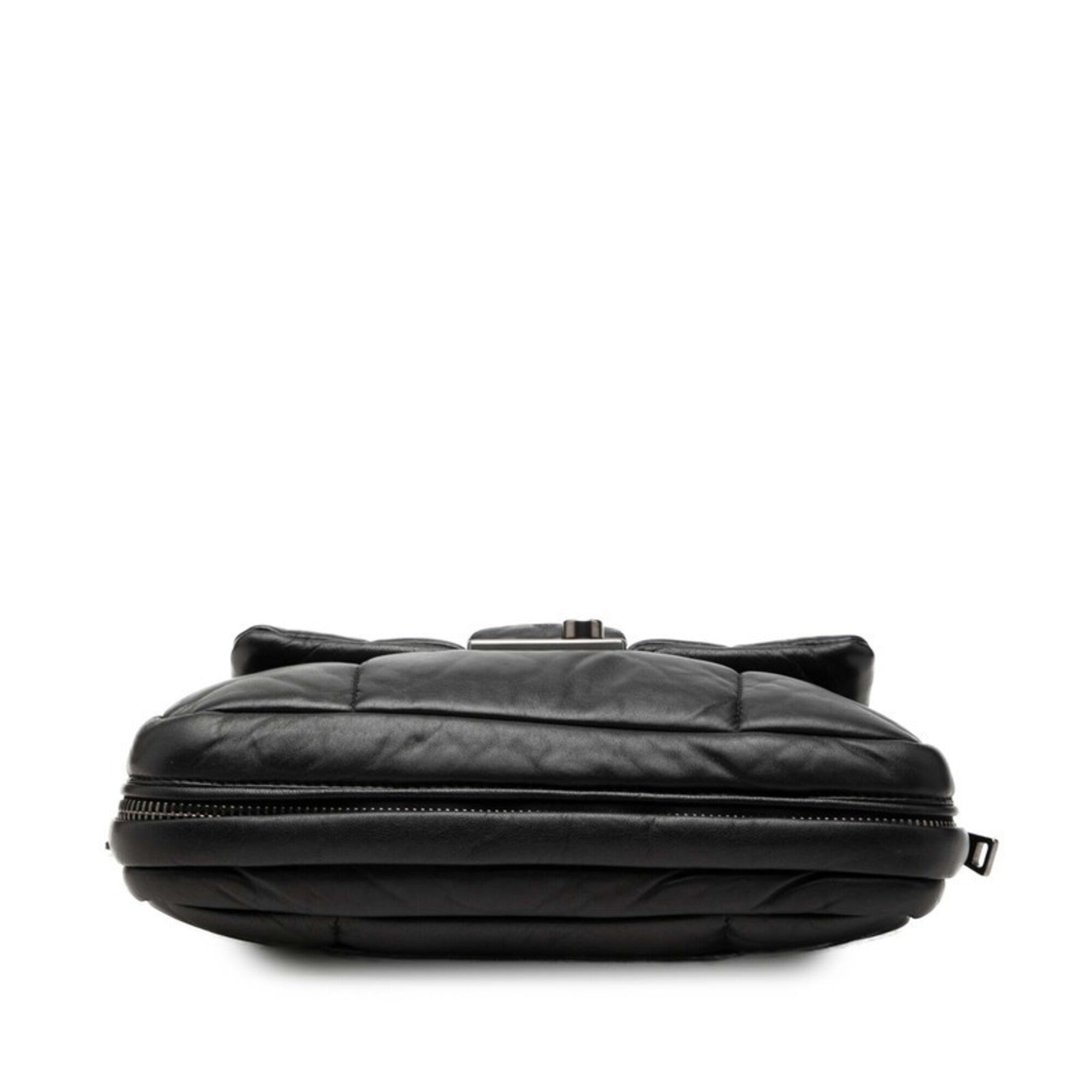 Prada Black Leather Shoulder Bag (Pre-Owned)