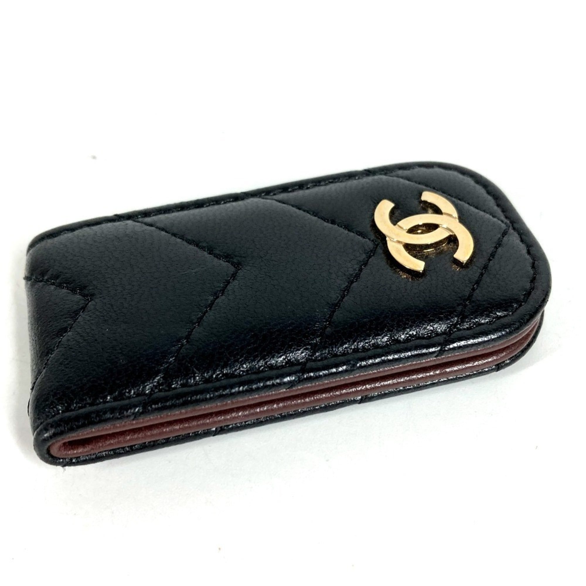 Chanel Black Leather Money Clip (Pre-Owned)