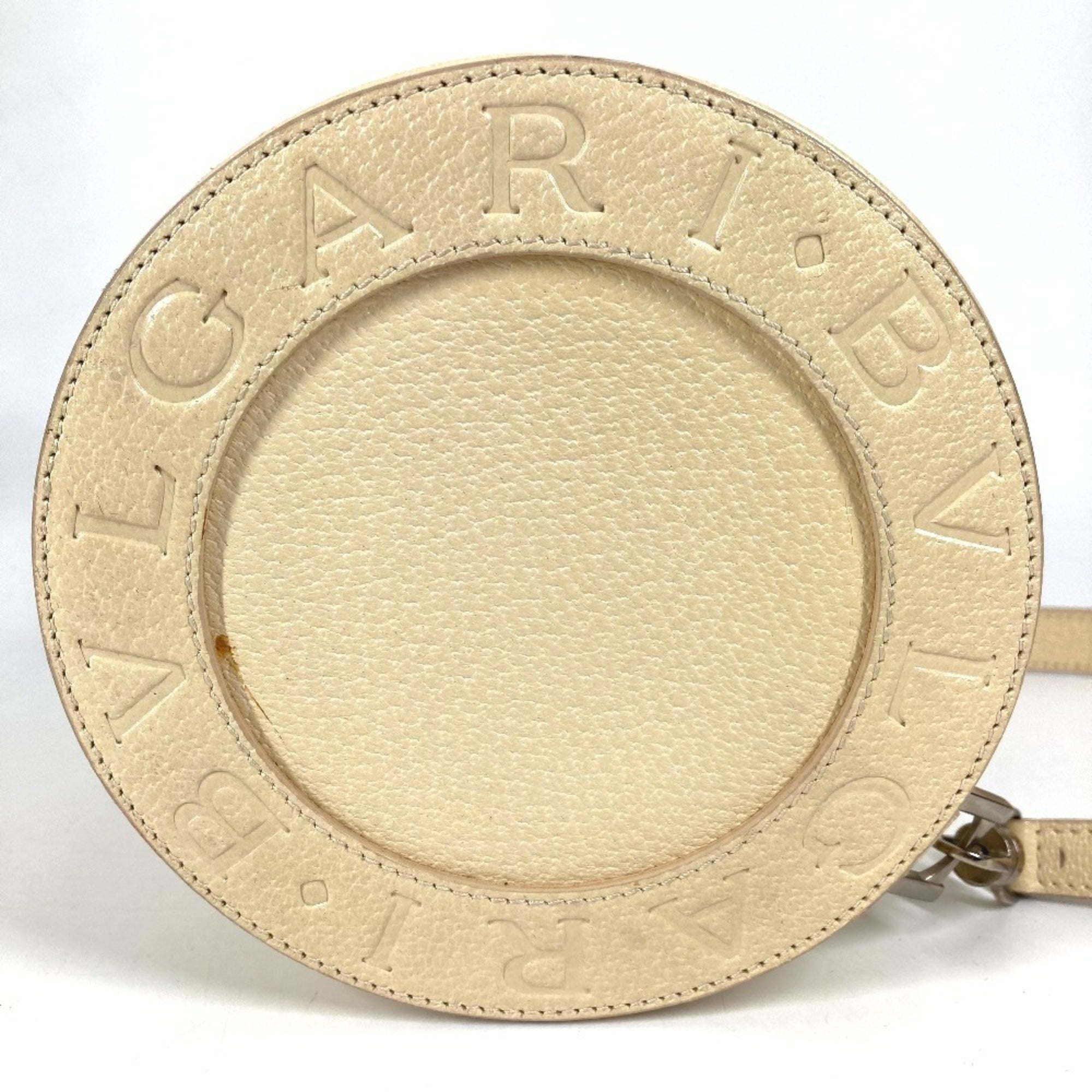Bvlgari White Leather Shoulder Bag (Pre-Owned)