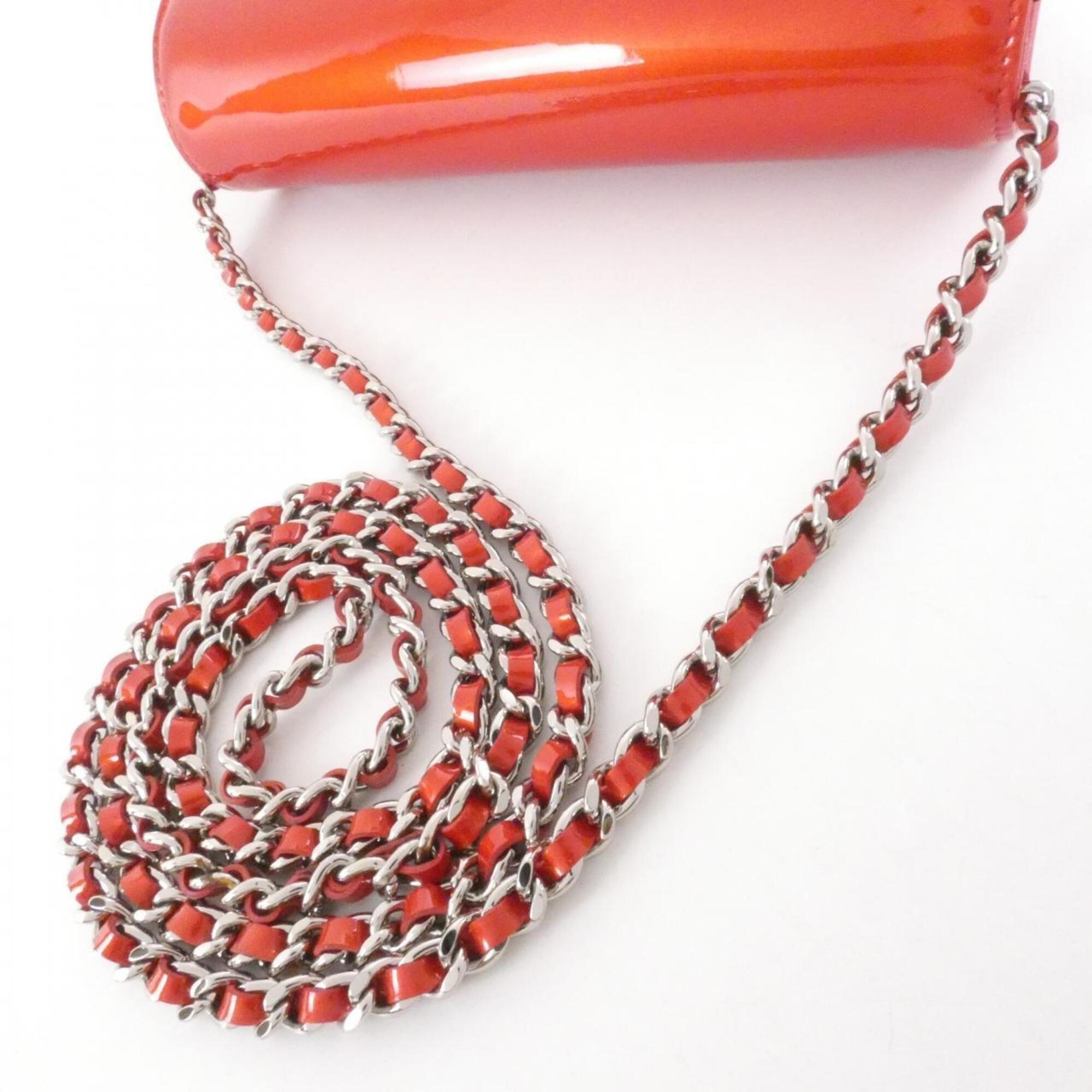 Chanel Red Color Chain/Shoulder Wallet (Pre-Owned)