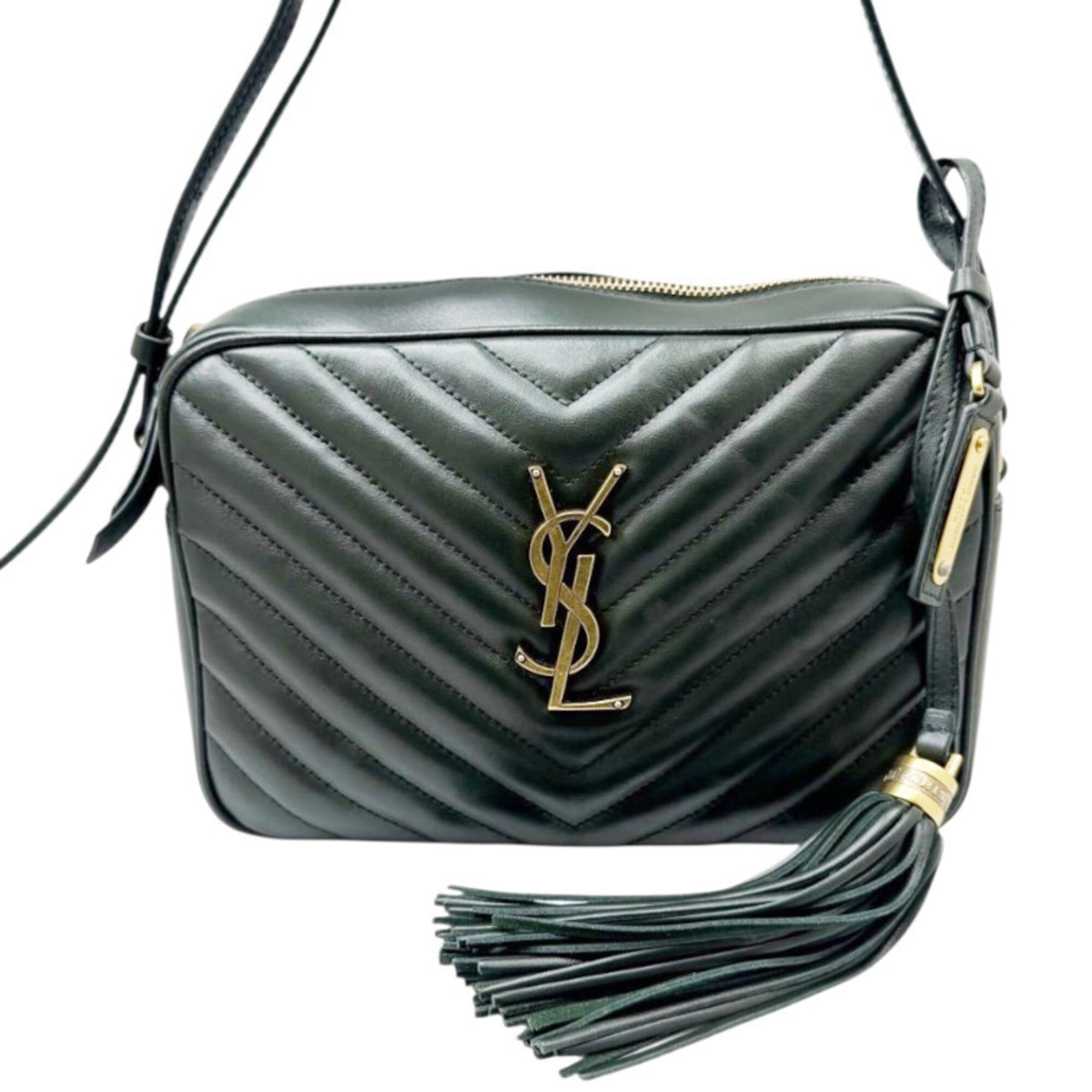 Saint Laurent Green Leather Shoulder Bag (Pre-Owned)
