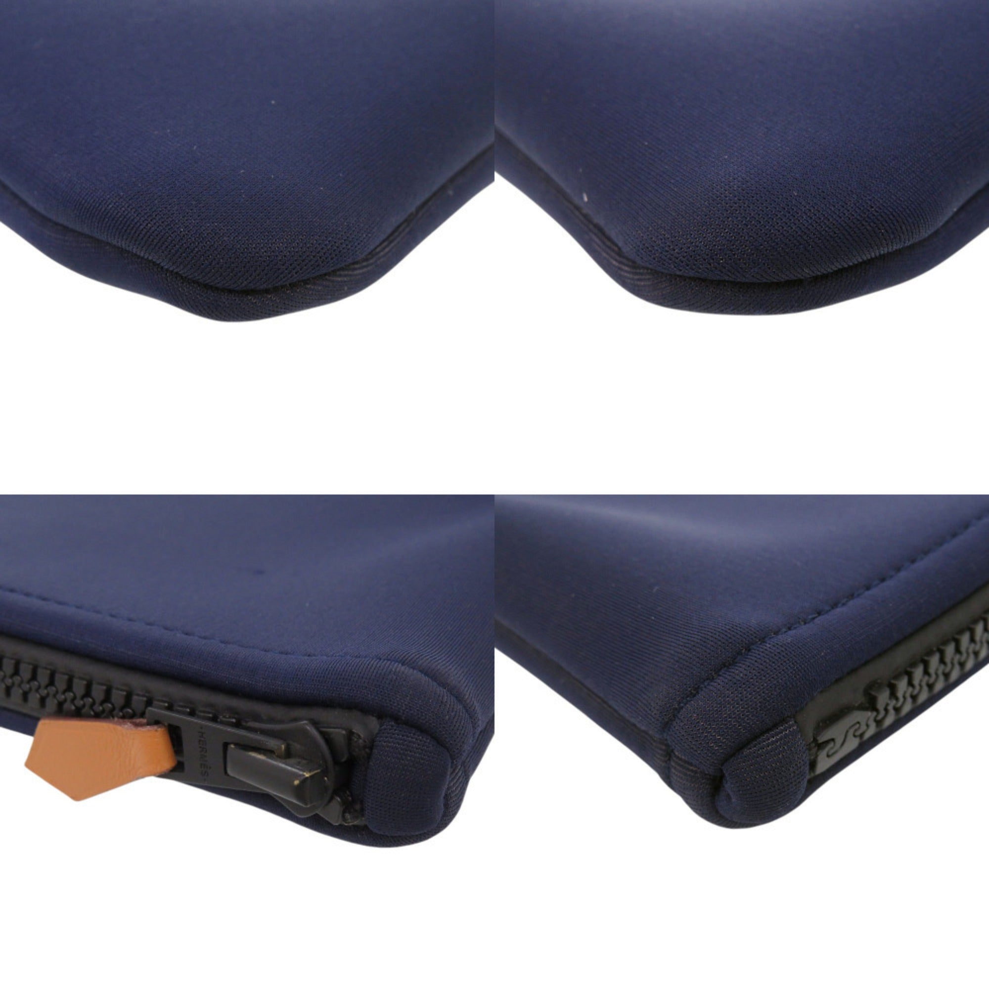 Hermes Navy Polyamide Nylon Pouch (Pre-Owned)