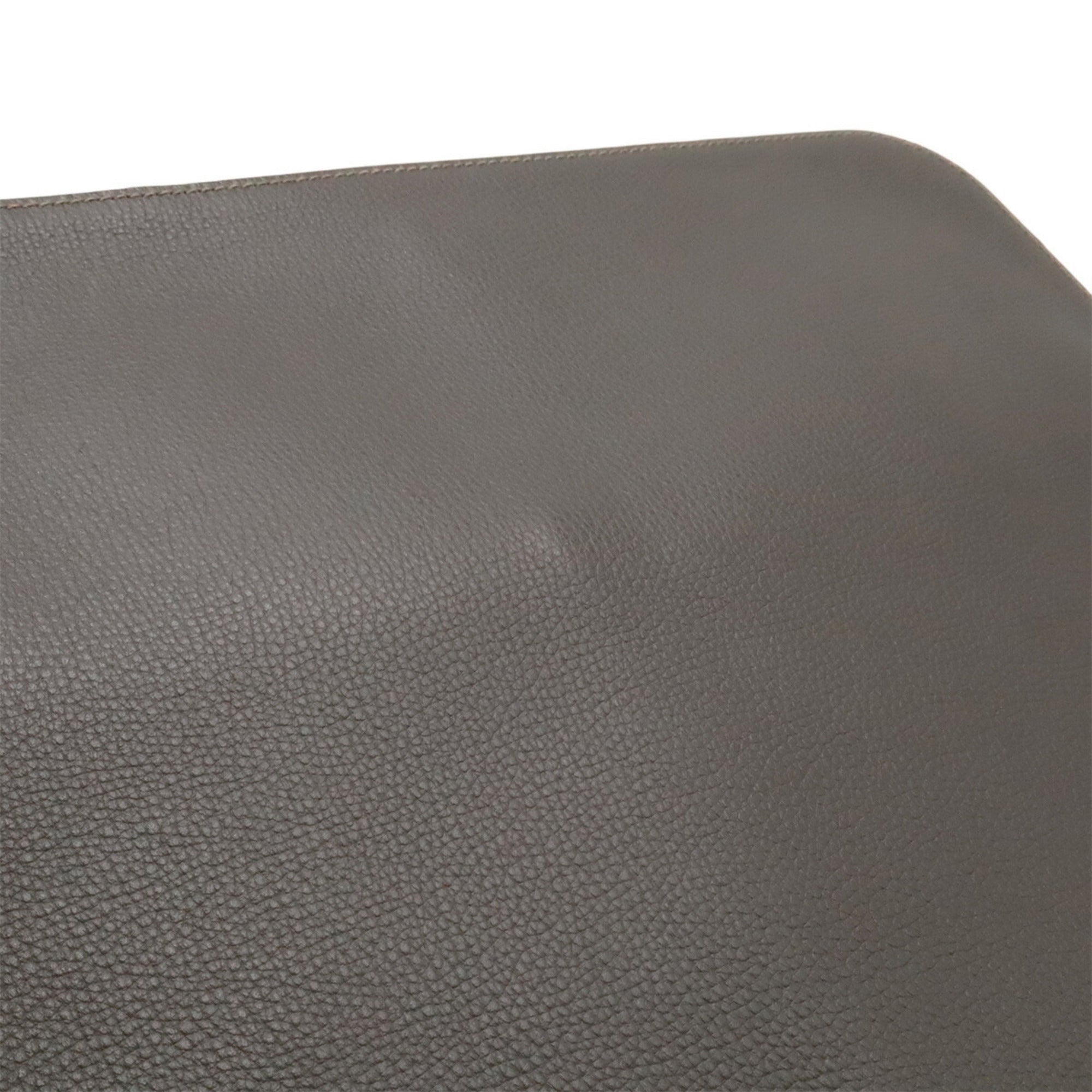 Hermes Black Brown Toile Chevron Handbag Pouch (Pre-Owned)