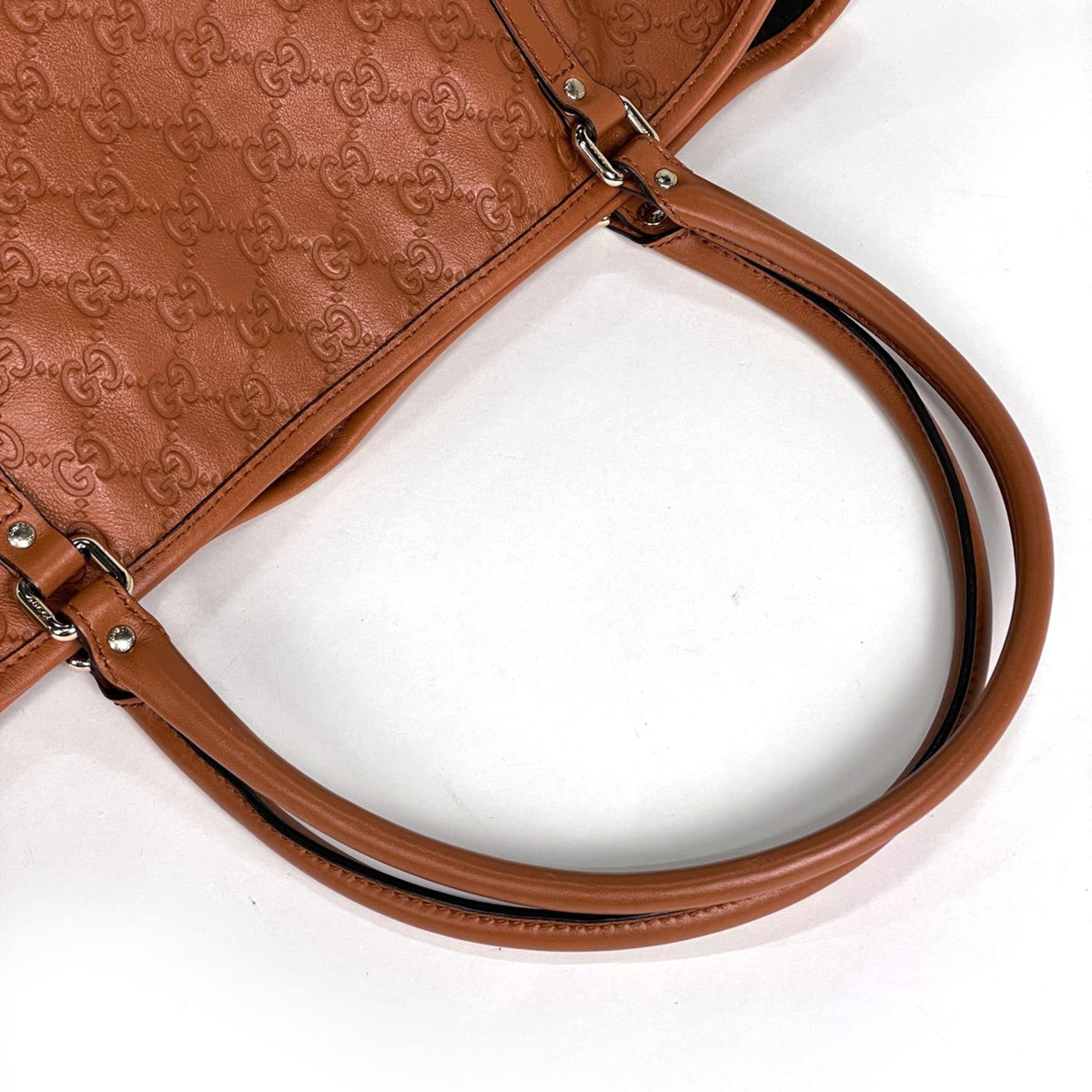 Gucci Guccissima Brown Leather Tote Bag (Pre-Owned)