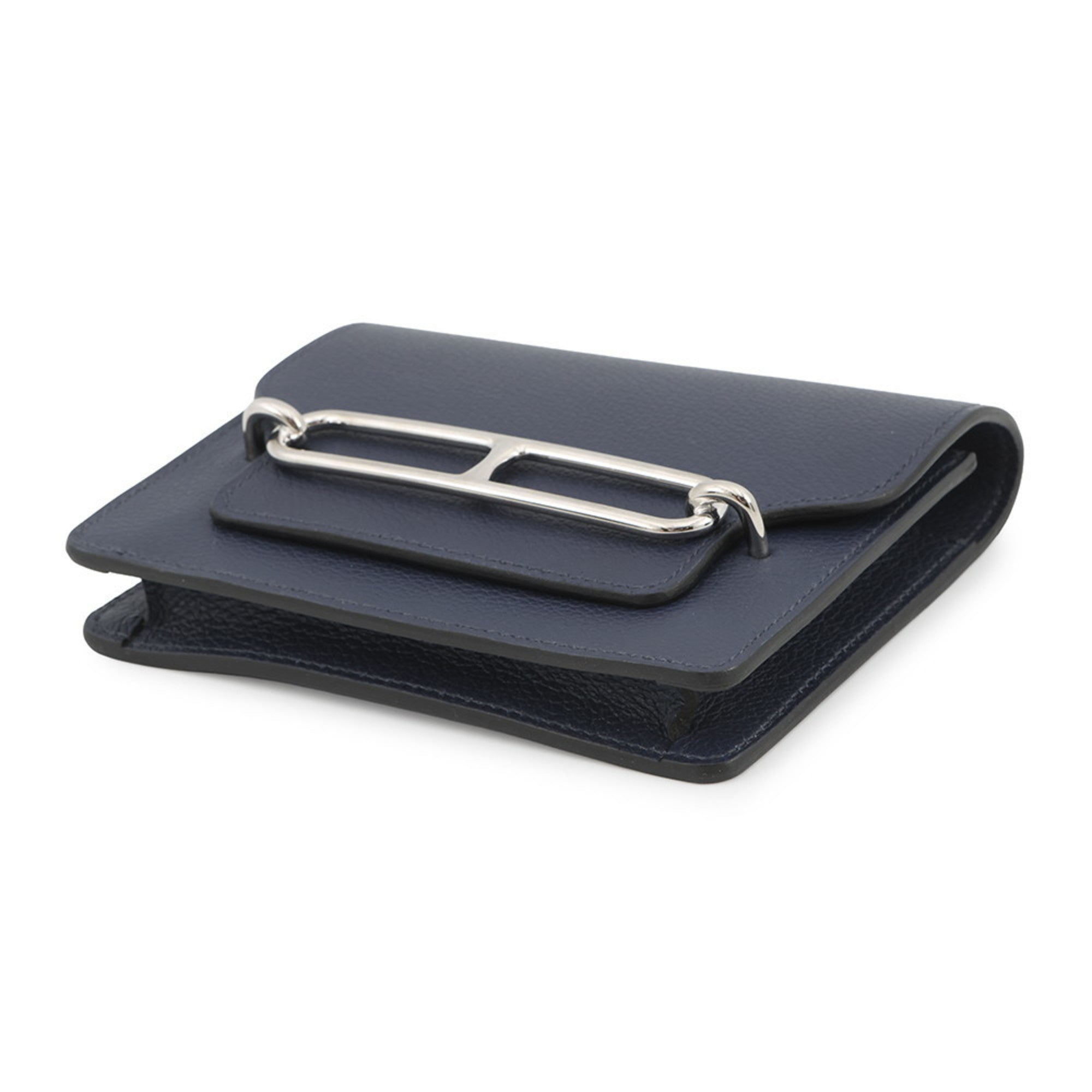Hermes Blue Nuit Coin Purse/Coin Case (Pre-Owned)