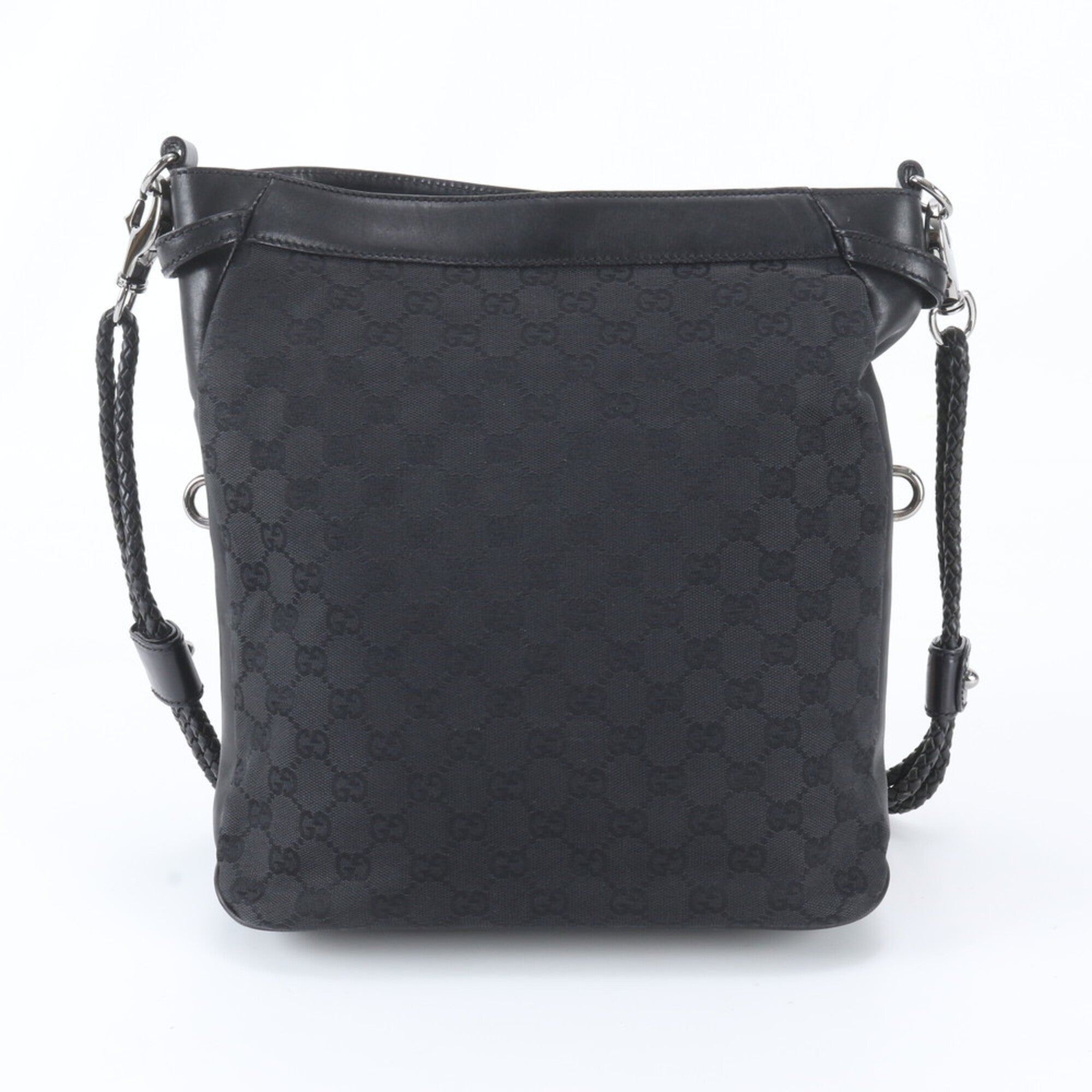 Gucci Gg Canvas Black Gg Canvas Shoulder Bag (Pre-Owned)