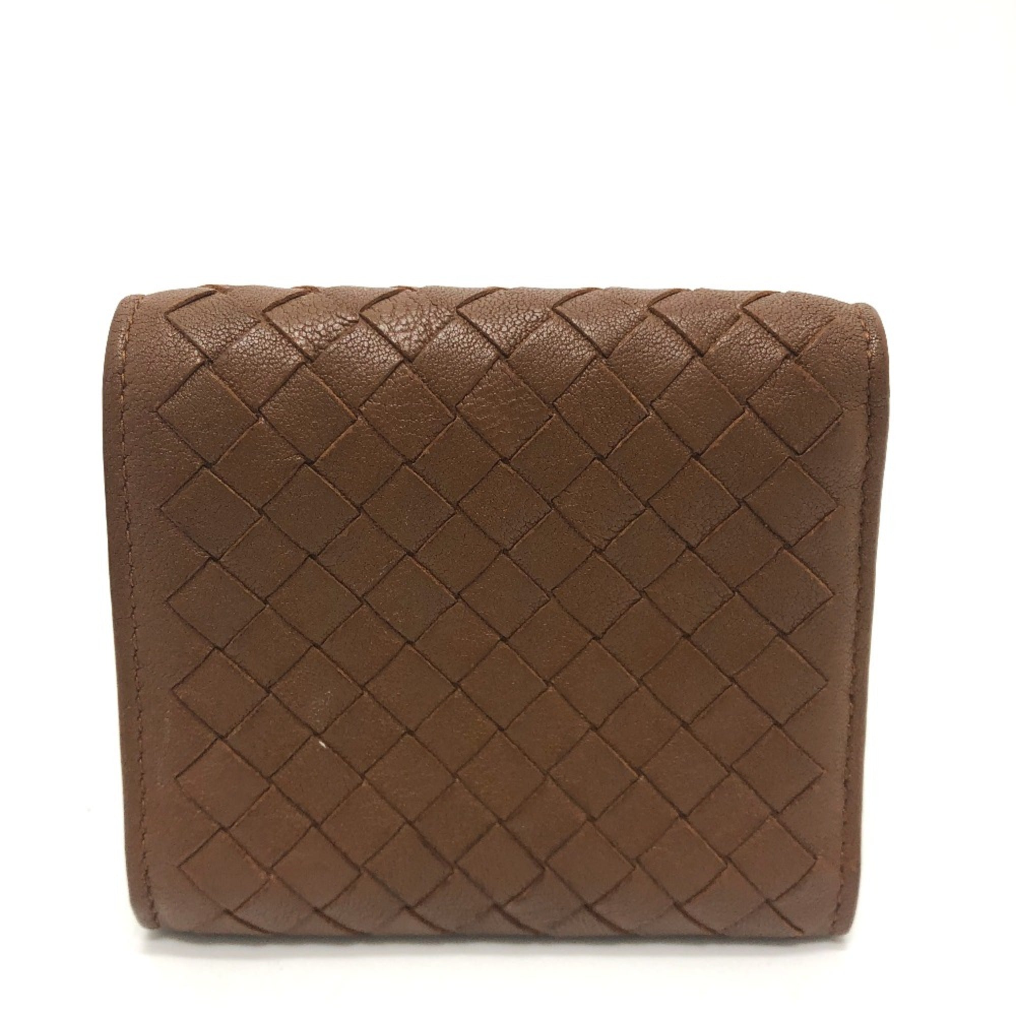Bottega Veneta Brown Leather Wallet (Tri-Fold) (Pre-Owned)