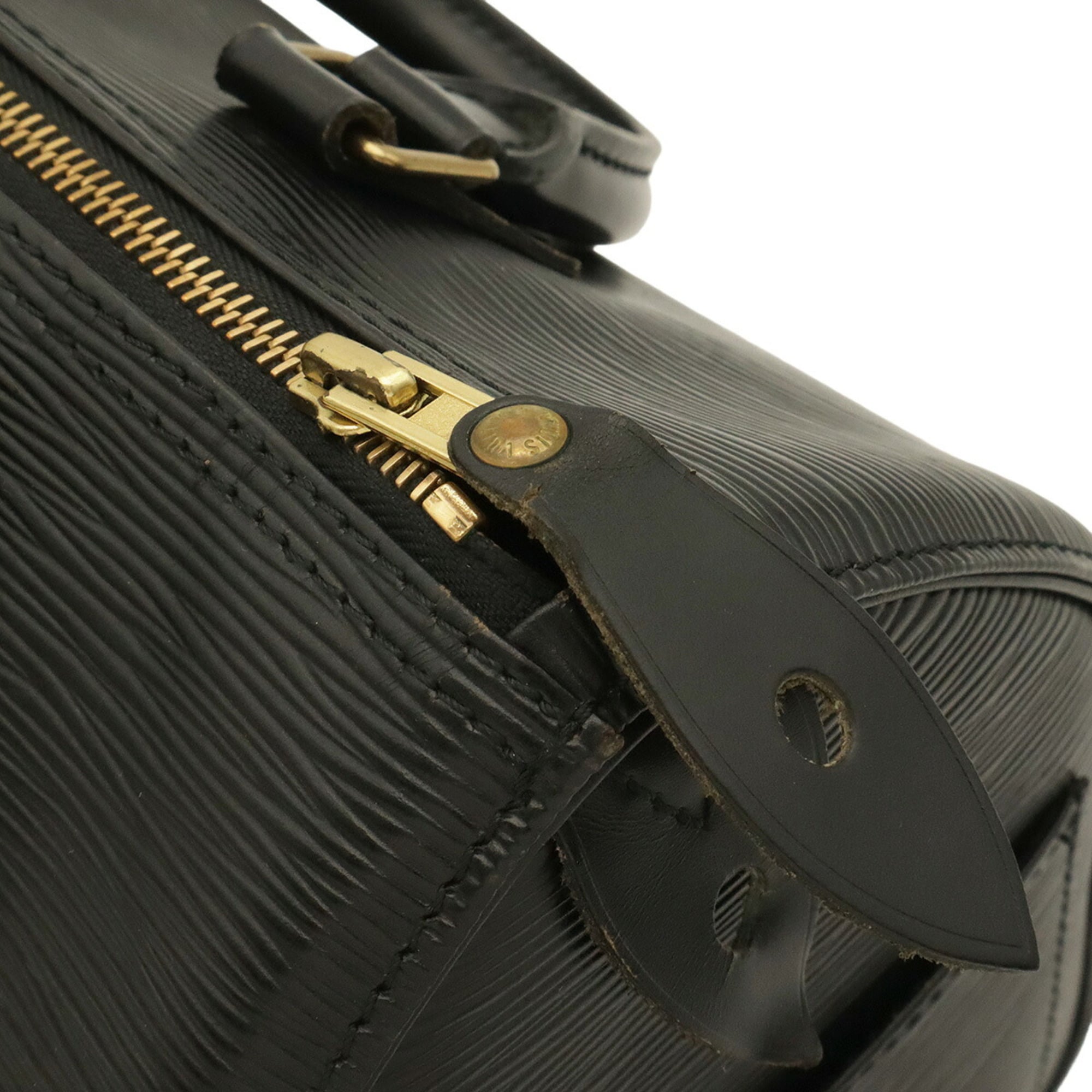 Louis Vuitton Black Noir Epi Leather Boston Bag Handbag (Pre-Owned)