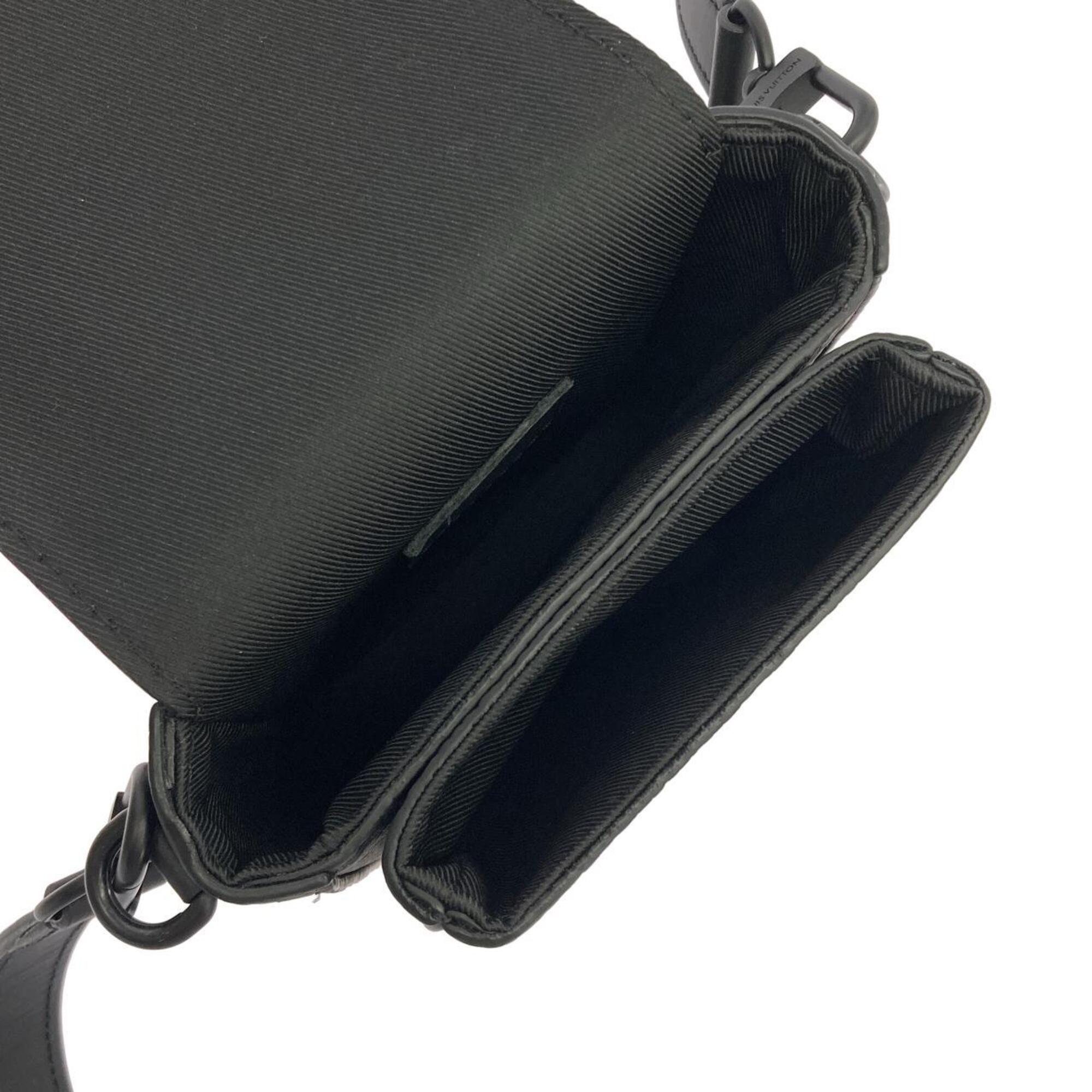 Louis Vuitton Black Leather Shoulder Bag (Pre-Owned)