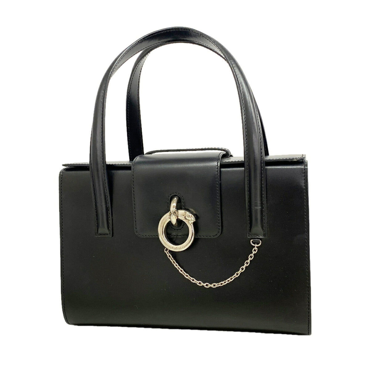 Cartier Black Leather Handbag (Pre-Owned)