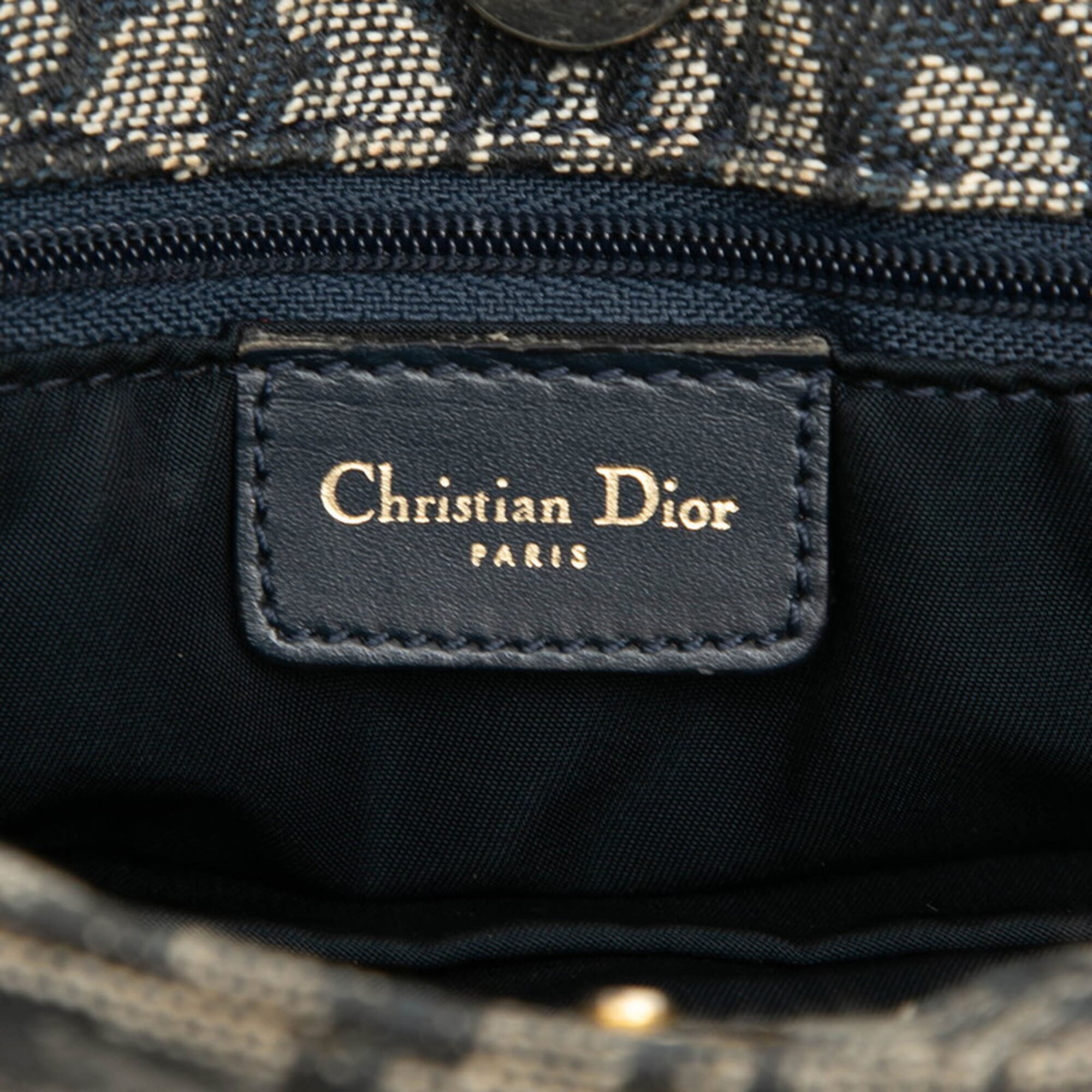 Christian Dior Navy Trotter Handbag (Pre-Owned)