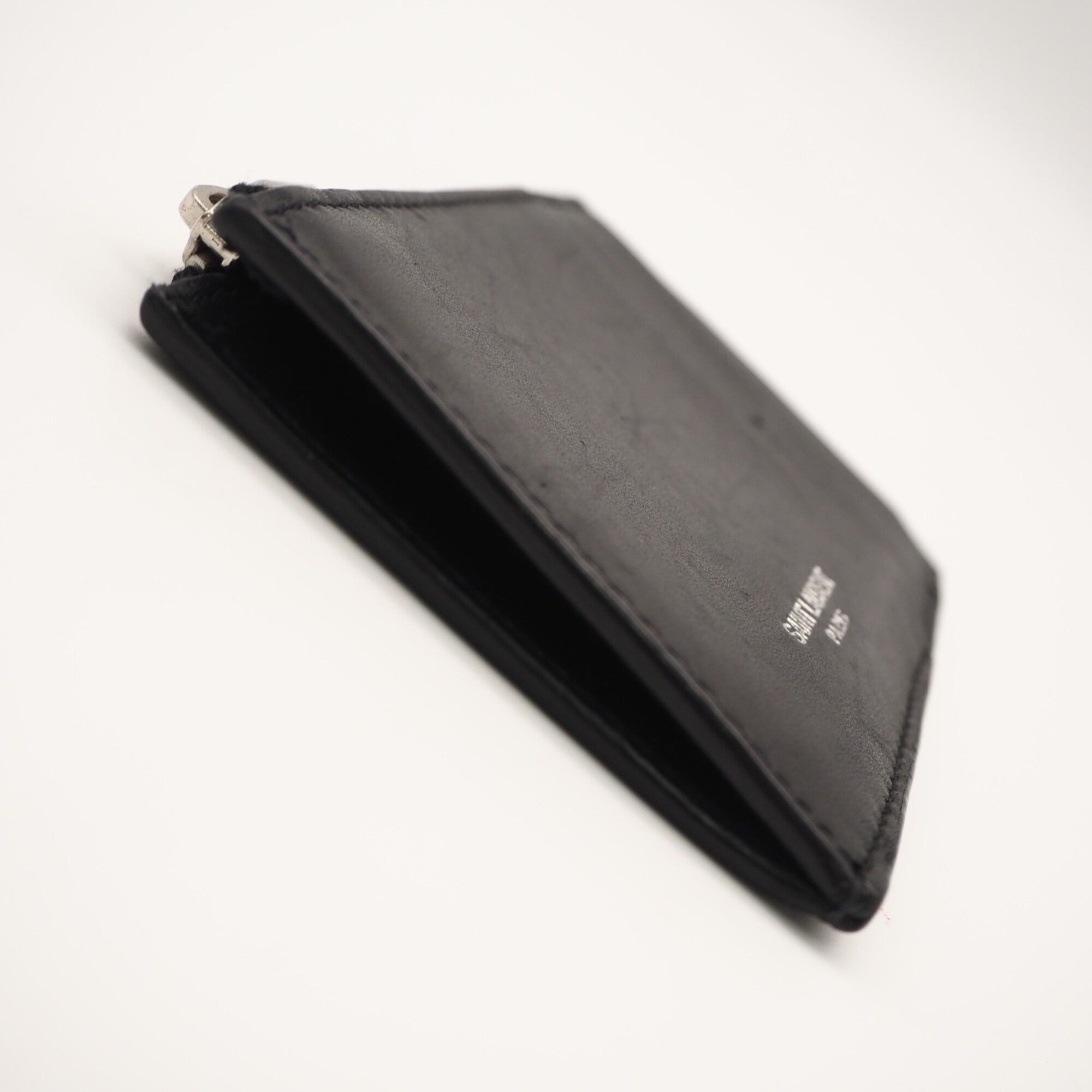Yves Saint Laurent Black Leather Coin Purse/Coin Case (Pre-Owned)