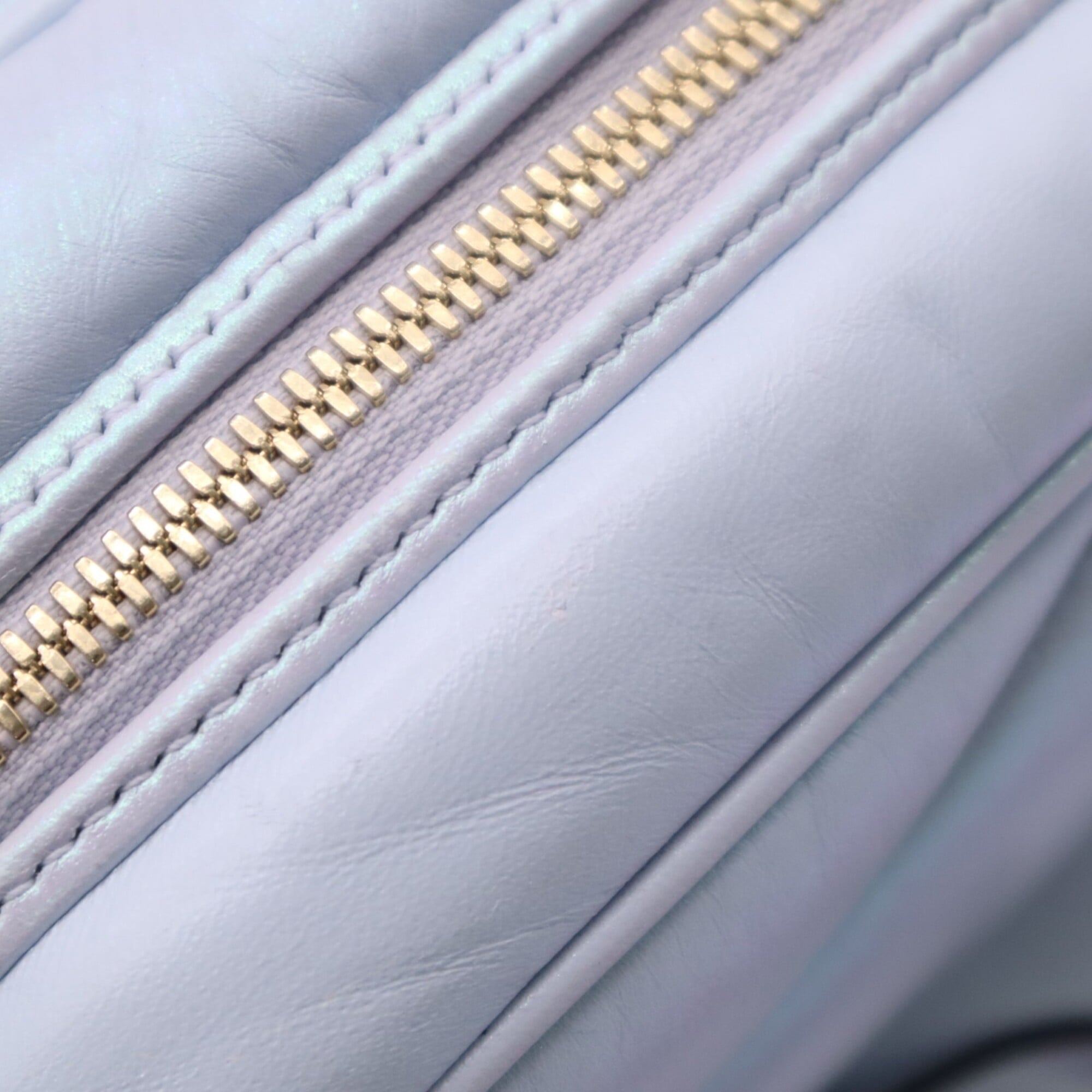 Gucci Gg Marmont Blue Leather Shoulder Bag (Pre-Owned)