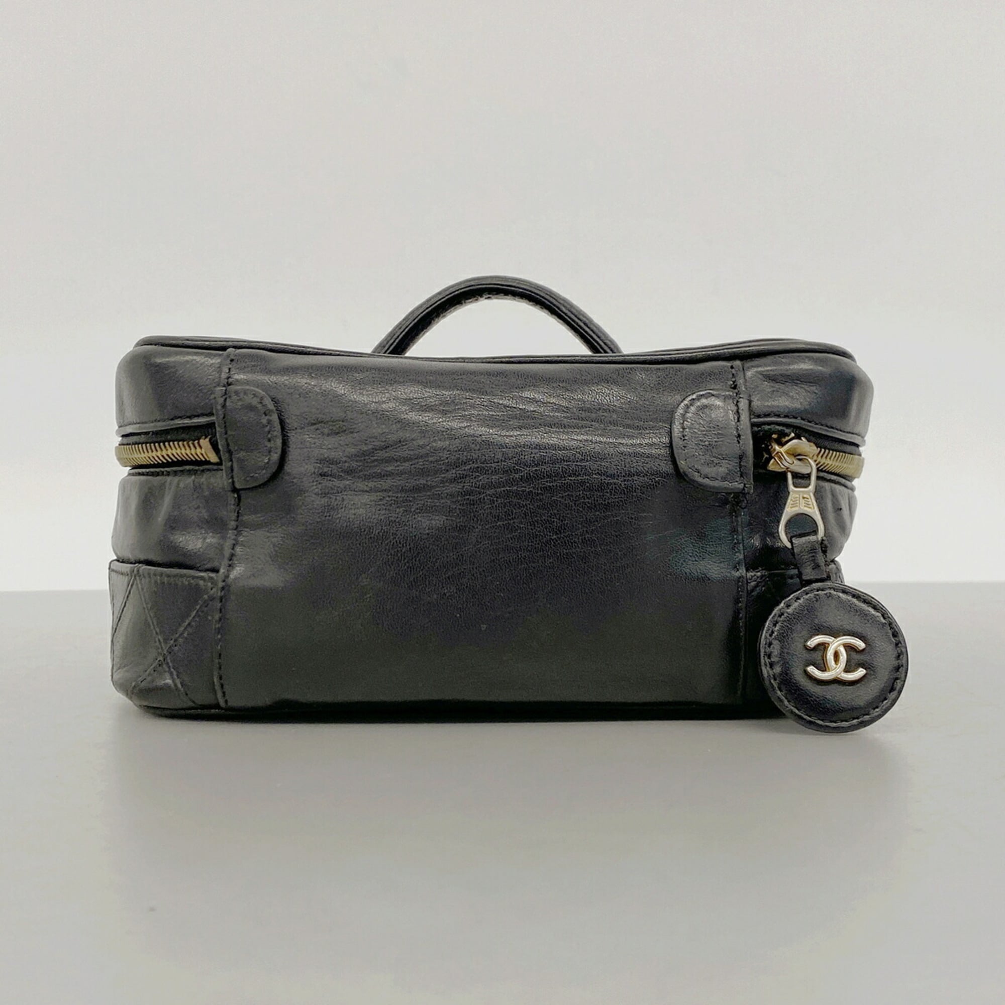 Chanel Black Leather Vanity Bag (Pre-Owned)