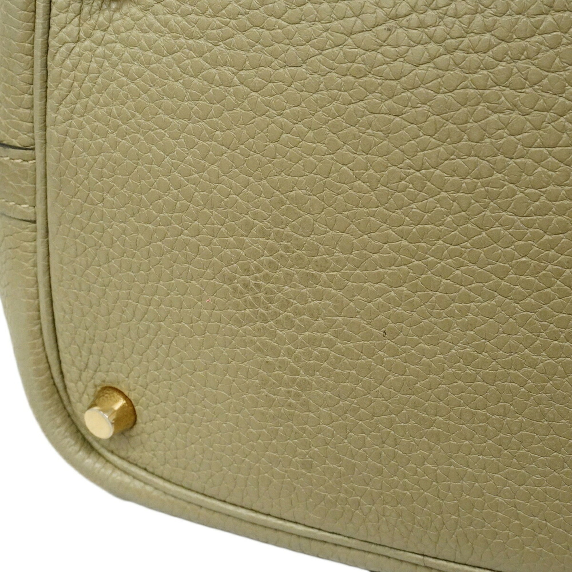 Hermes Gray Taurillon Clemence Leather Handbag (Pre-Owned)