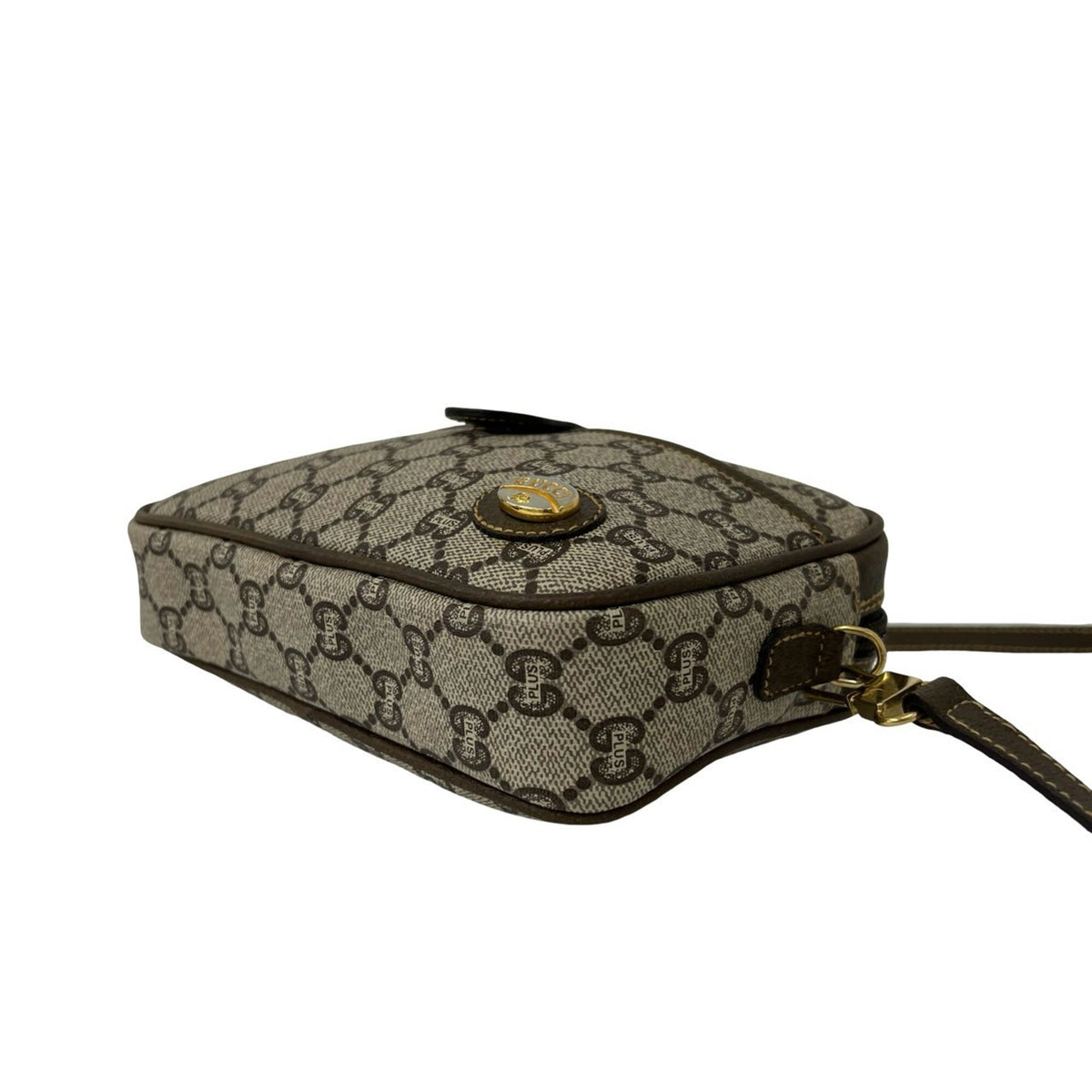 Gucci Brown Leather Pvc Shoulder Bag (Pre-Owned)