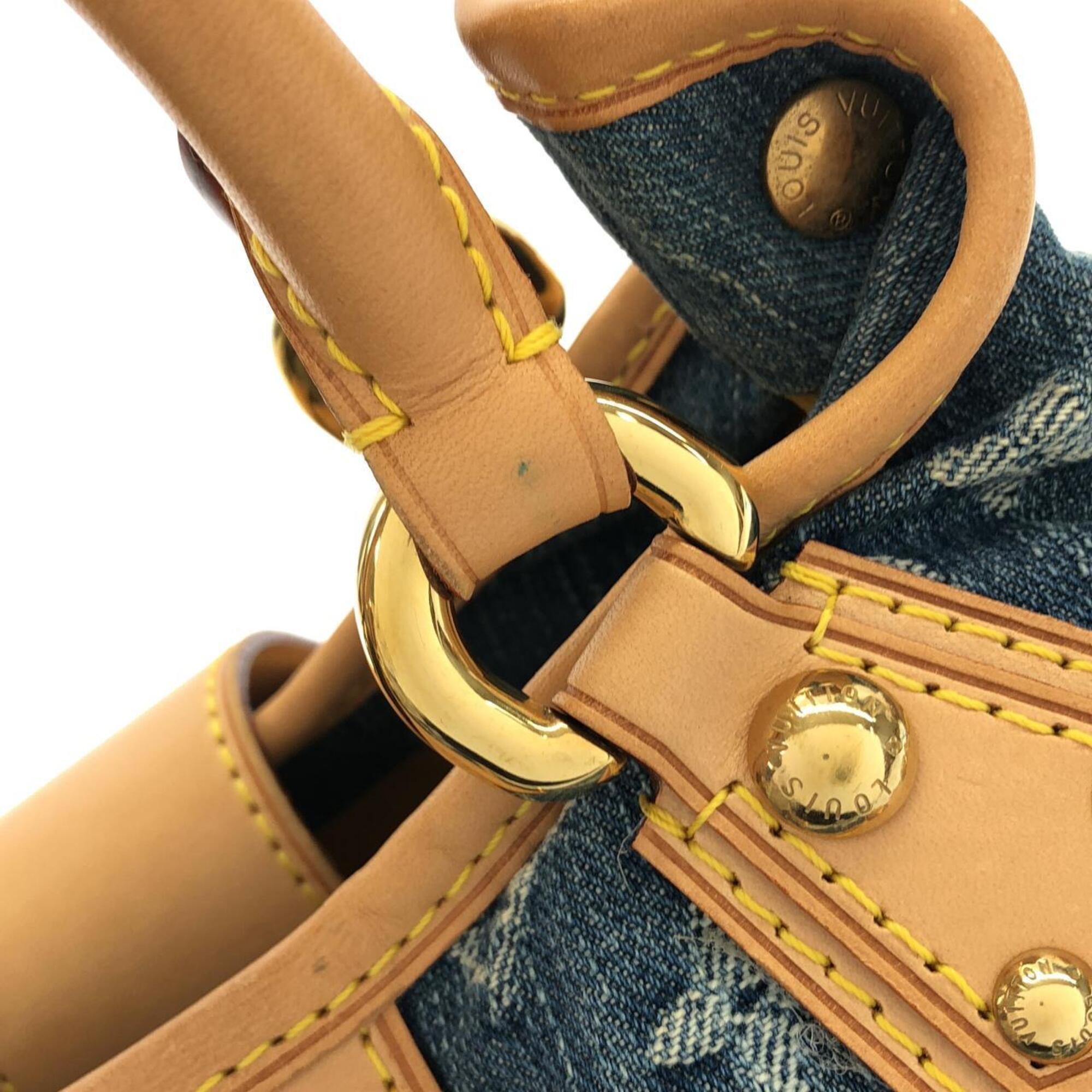 Louis Vuitton Monogram Denim Blue Monogram Denim Handbag (Pre-Owned)