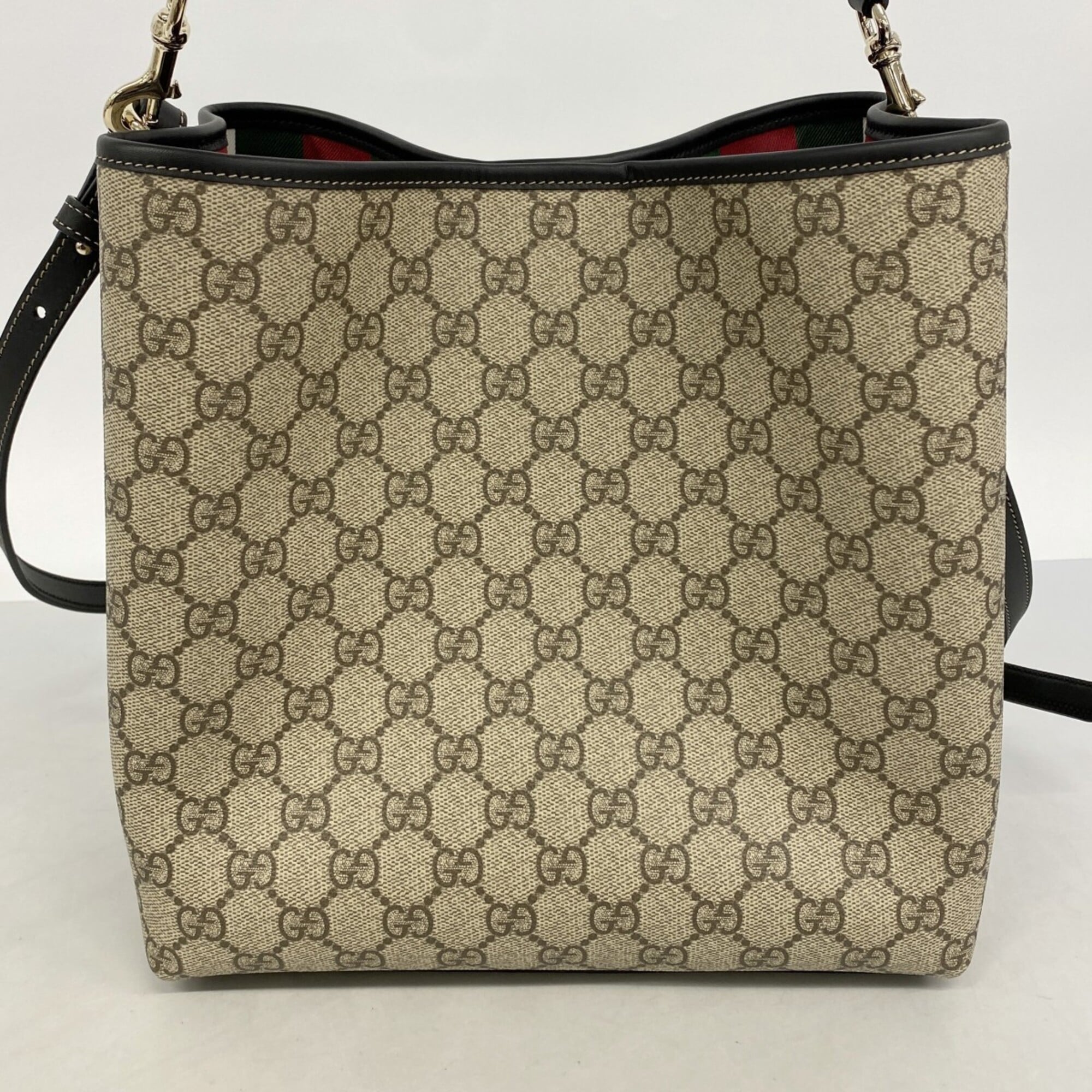 Gucci Black Brown Pvc Handbag (Pre-Owned)