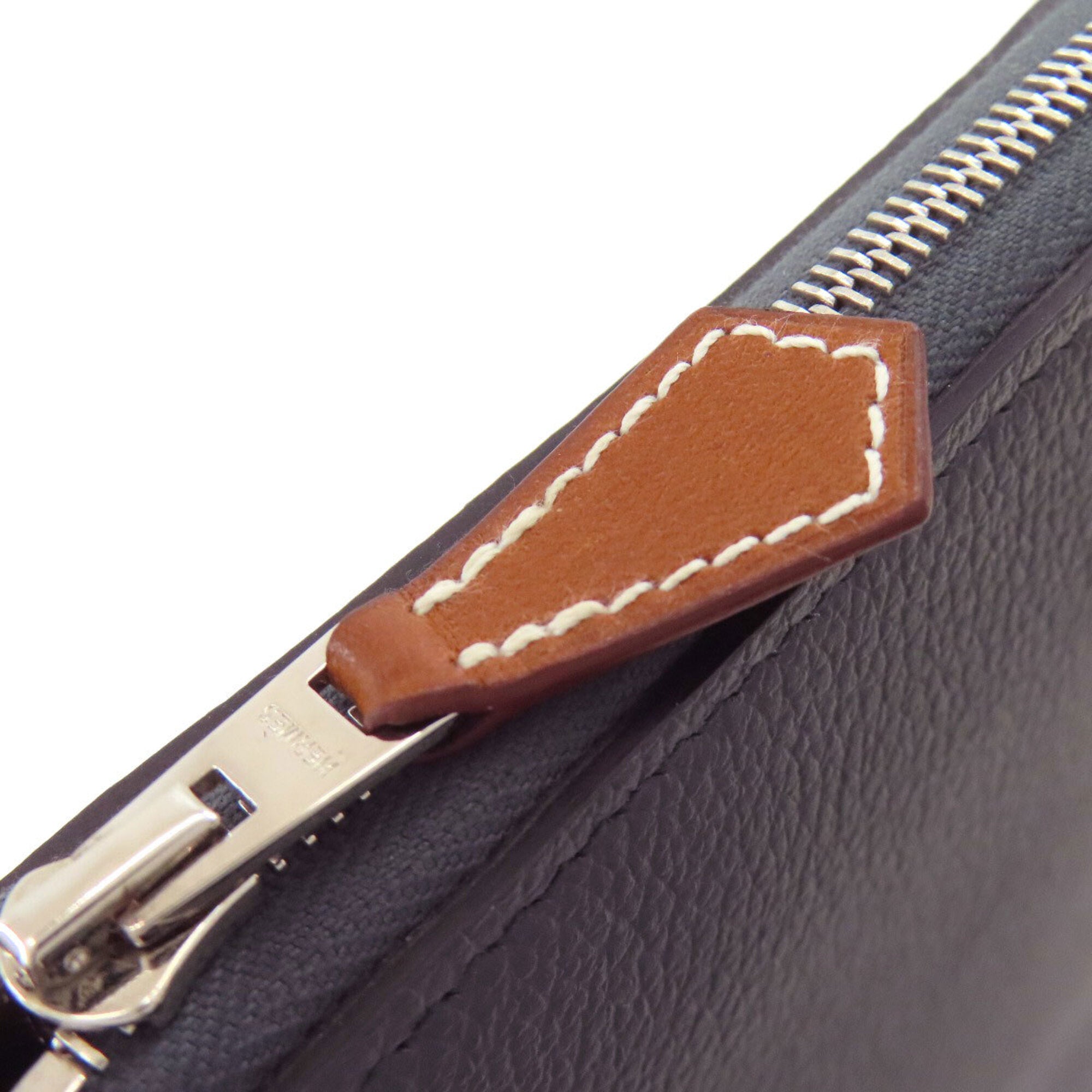 Hermes Gray Epsom Leather Long Wallet (Bi-Fold) (Pre-Owned)