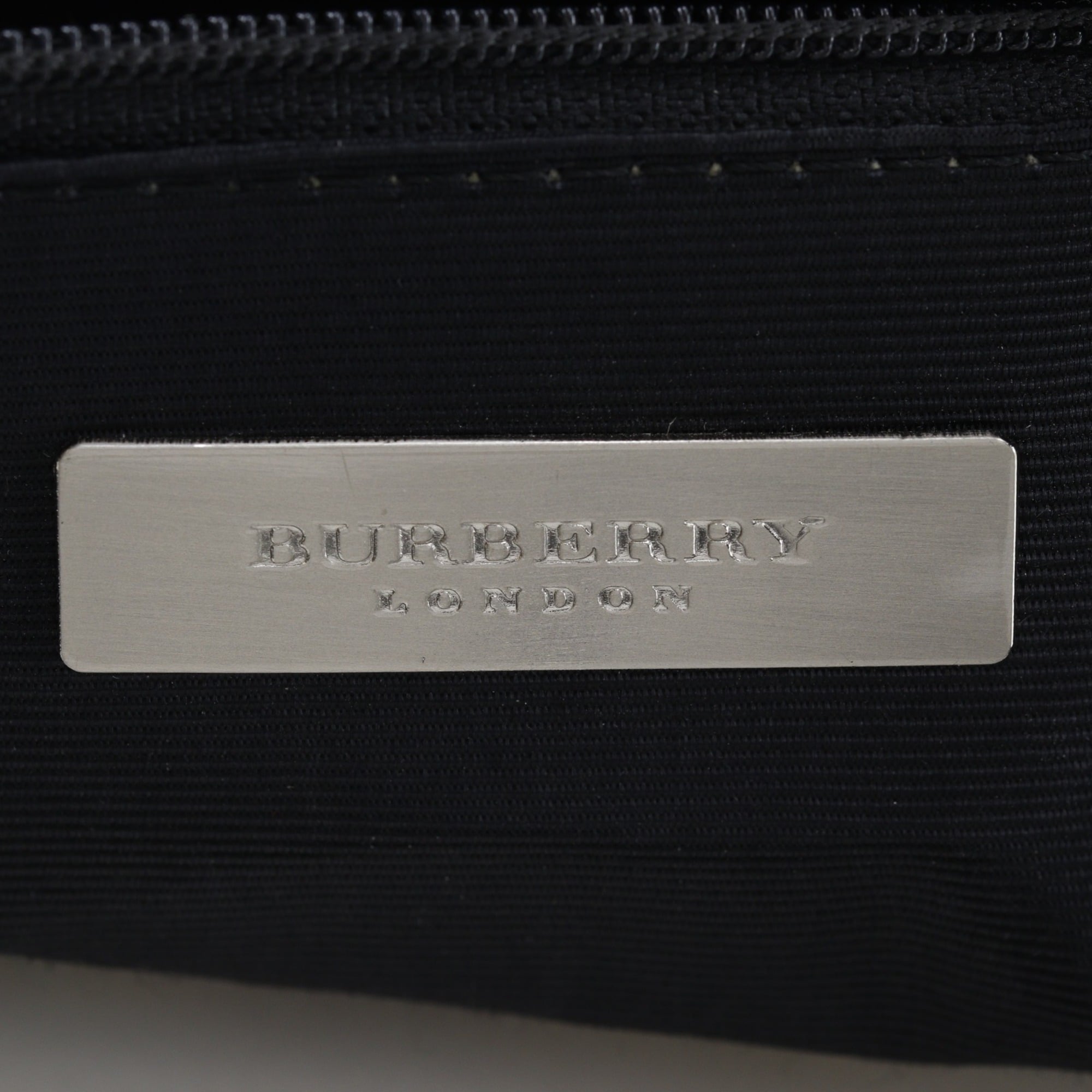 Burberry Black Leather Nylon Canvas Tote Bag (Pre-Owned)