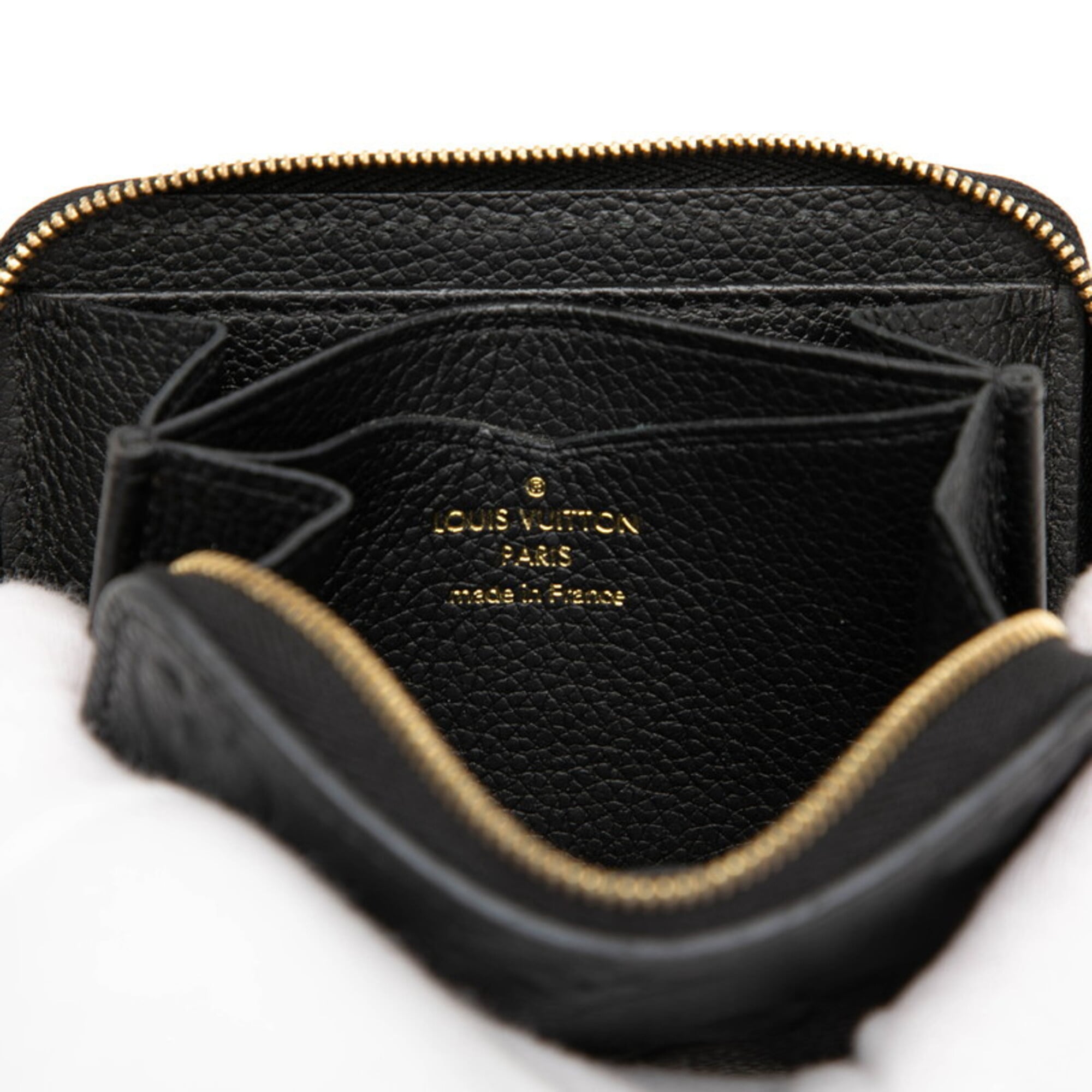 Louis Vuitton Black Noir Leather Coin Purse/Coin Case (Pre-Owned)