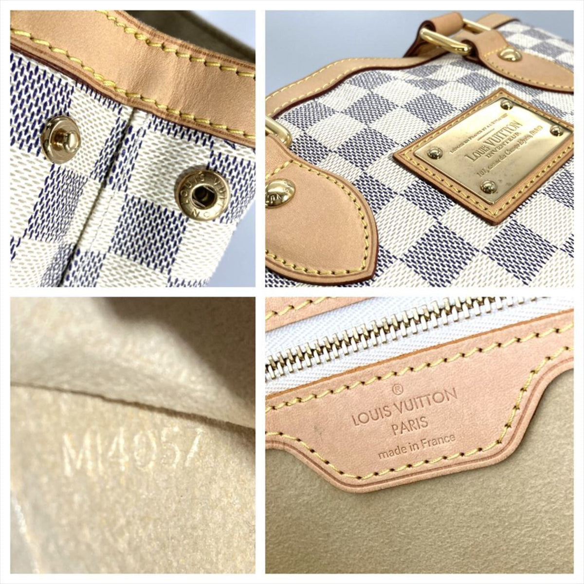 Louis Vuitton Damier Azur White Damier Azur Handbag Tote Bag (Pre-Owned)