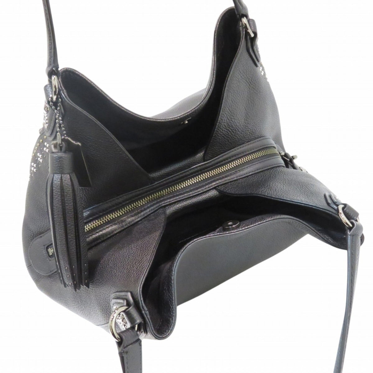 Coach Black Leather Shoulder Bag (Pre-Owned)