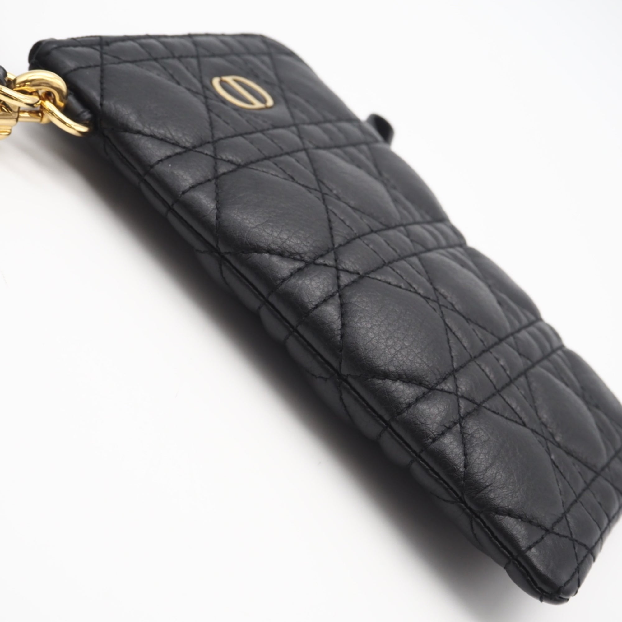 Christian Dior Black White Leather Shoulder Bag (Pre-Owned)