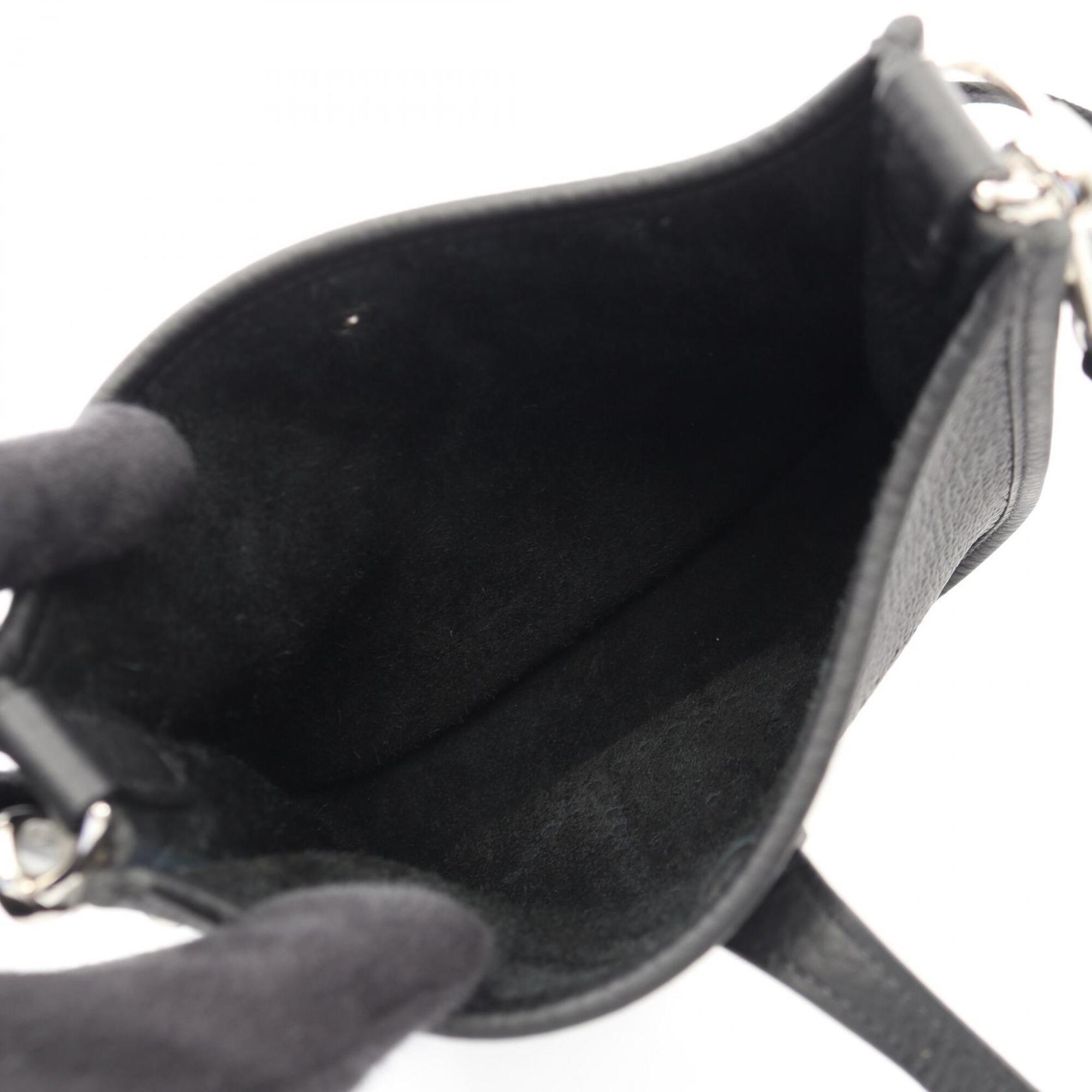 Hermes Black Taurillon Clemence Leather Shoulder Bag (Pre-Owned)
