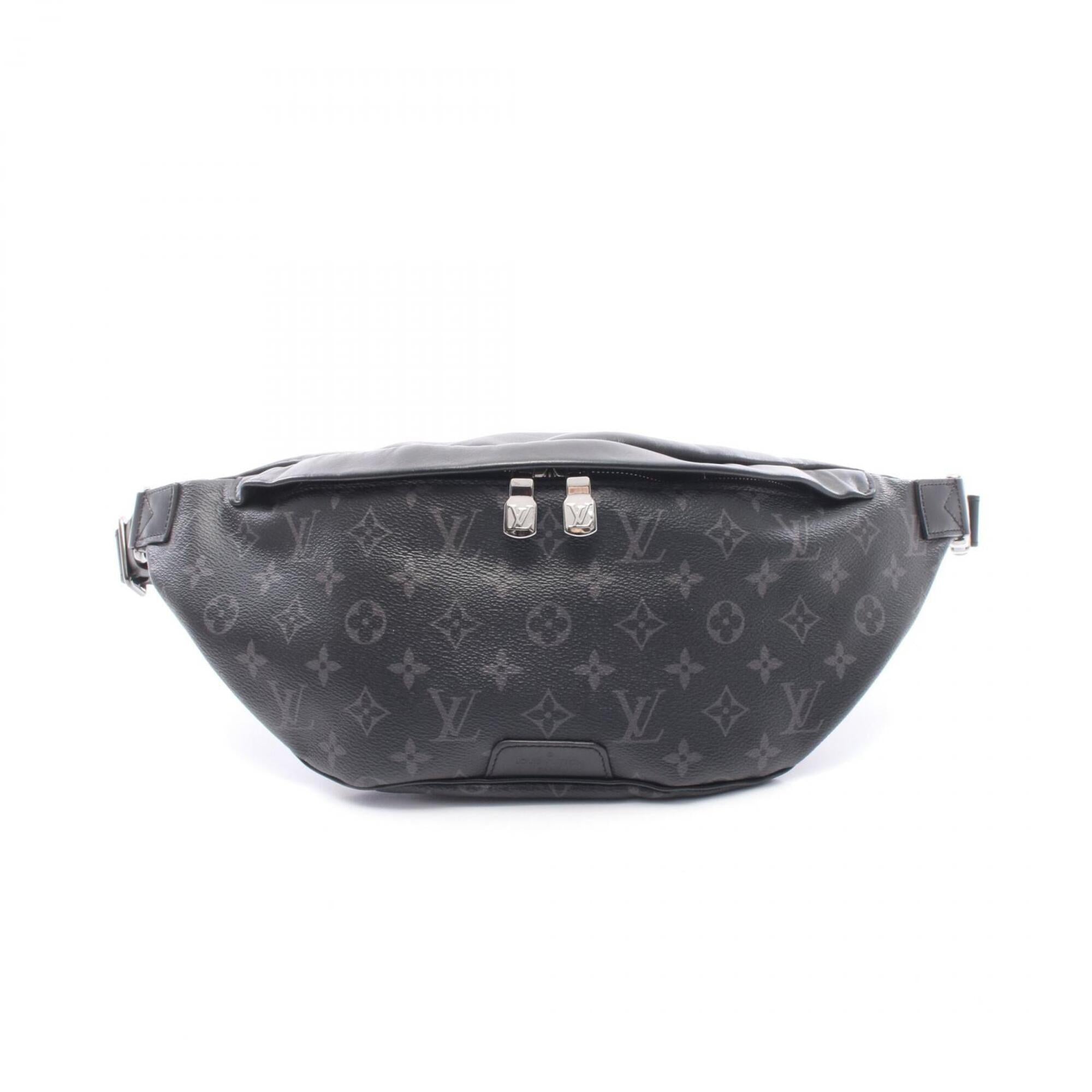 Louis Vuitton Black Coated Canvas Leather Fanny Pack Handbag (Pre-Owned)