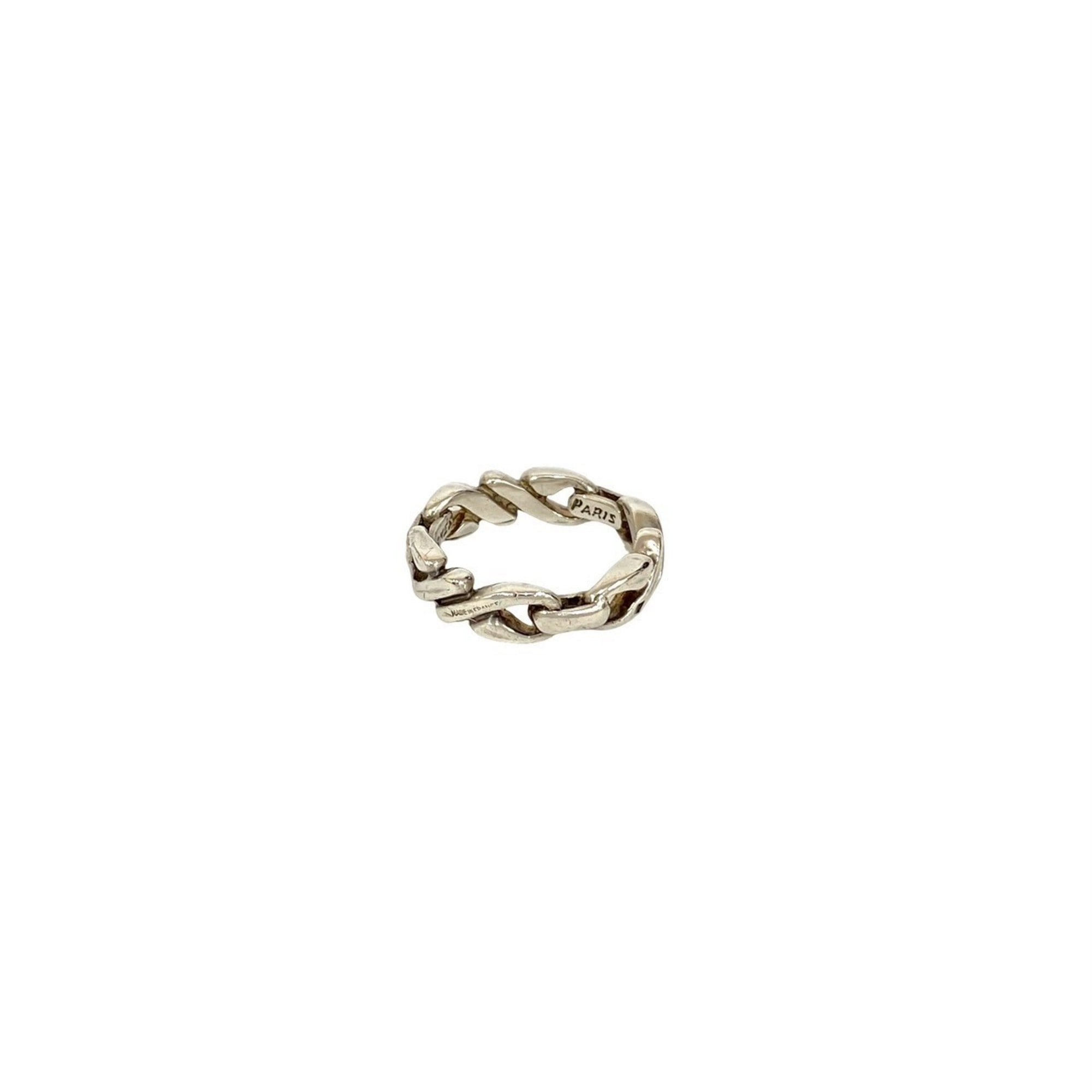 Hermes Silver Silver 925 Band Ring (Pre-Owned)